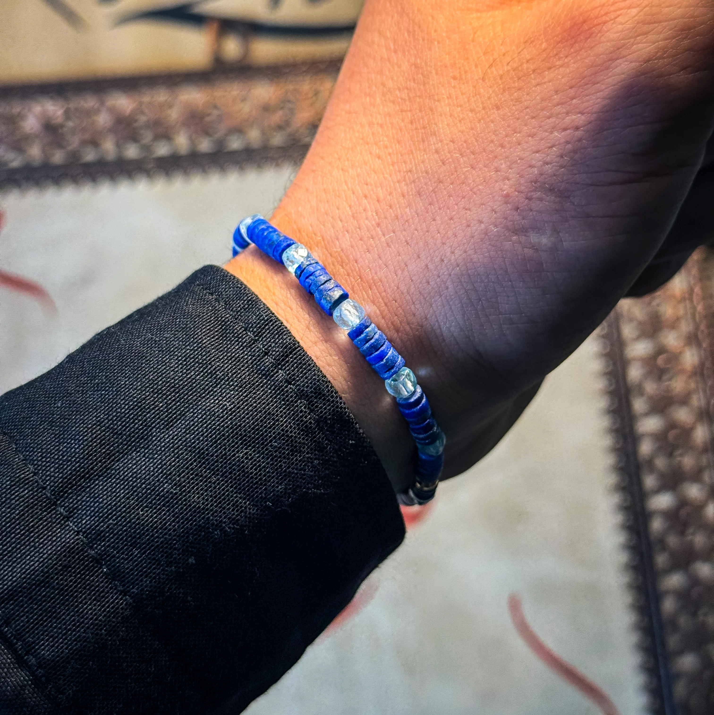 Lapis Lazuli & Akuamarin Doğal Taş Bileklik