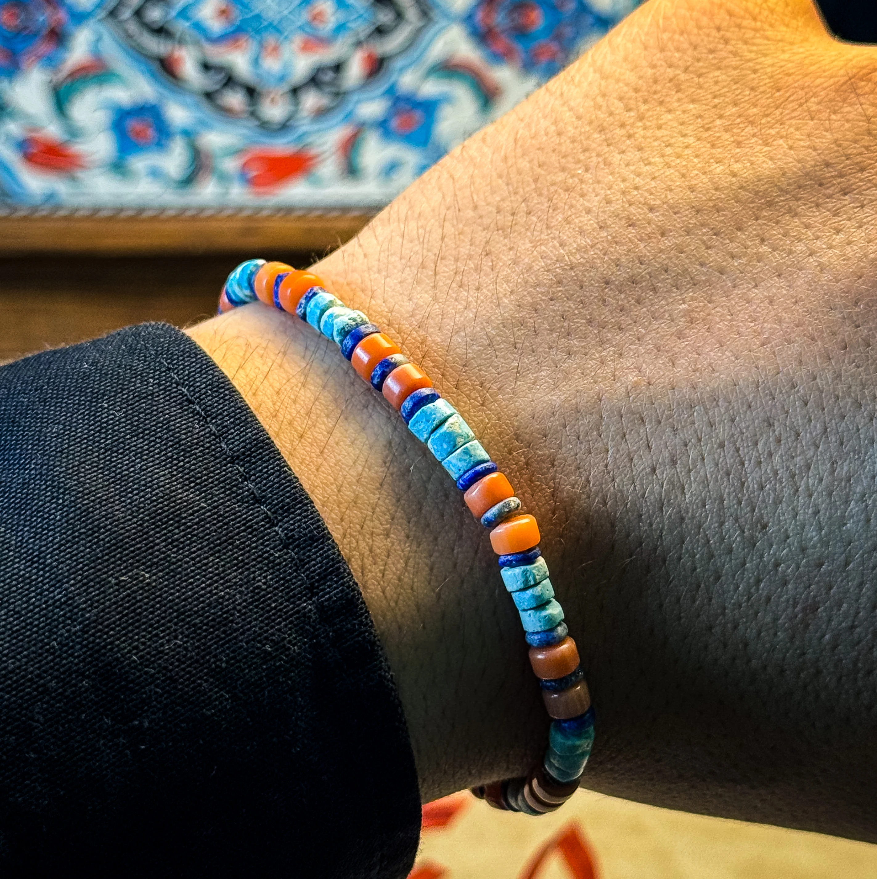 Firuze, Mercan ve Lapis Lazuli Doğaltaş Bileklik – Doğal & El Yapımı