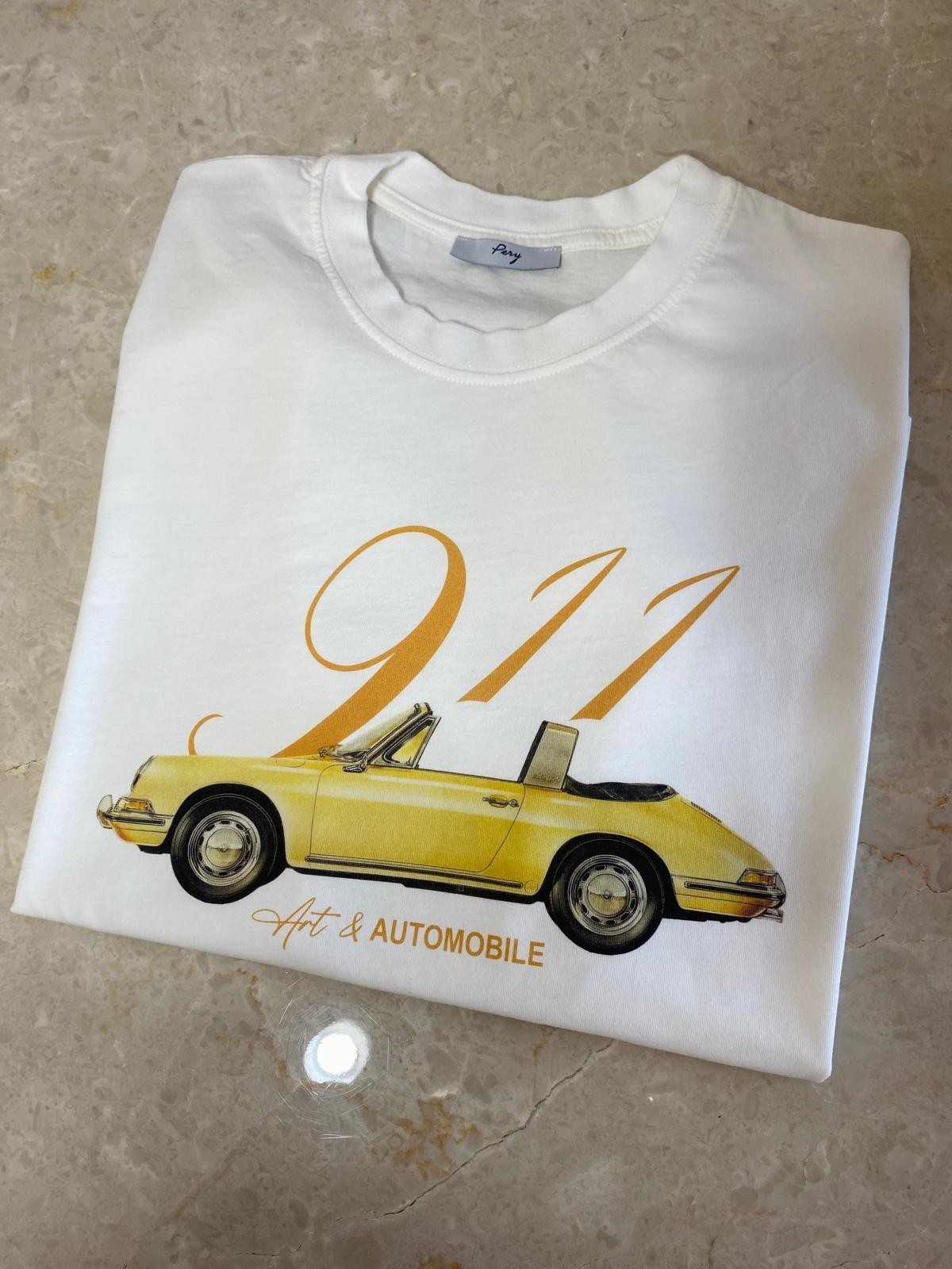 Araba Baskılı Basic T-shirt