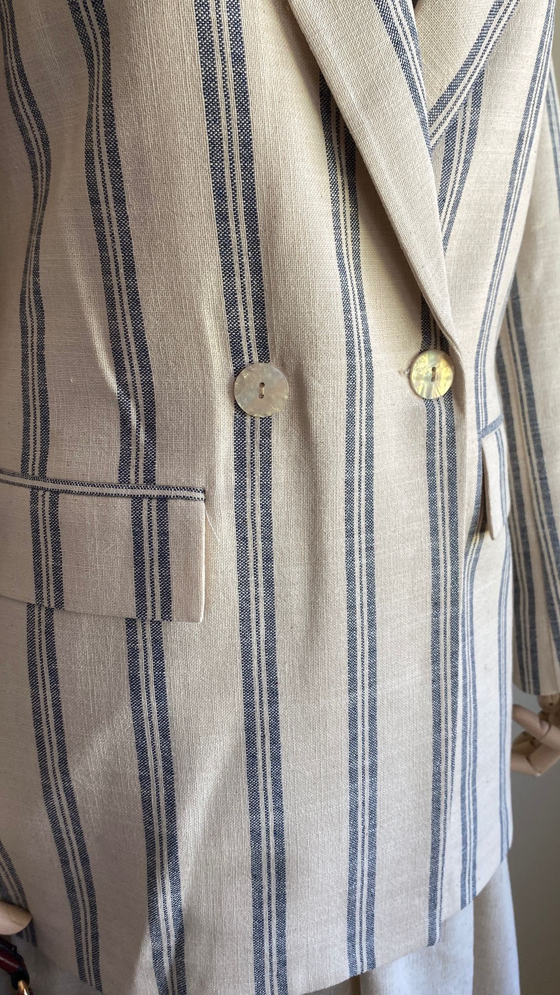 Keten Karışımlı Blazer Ceket