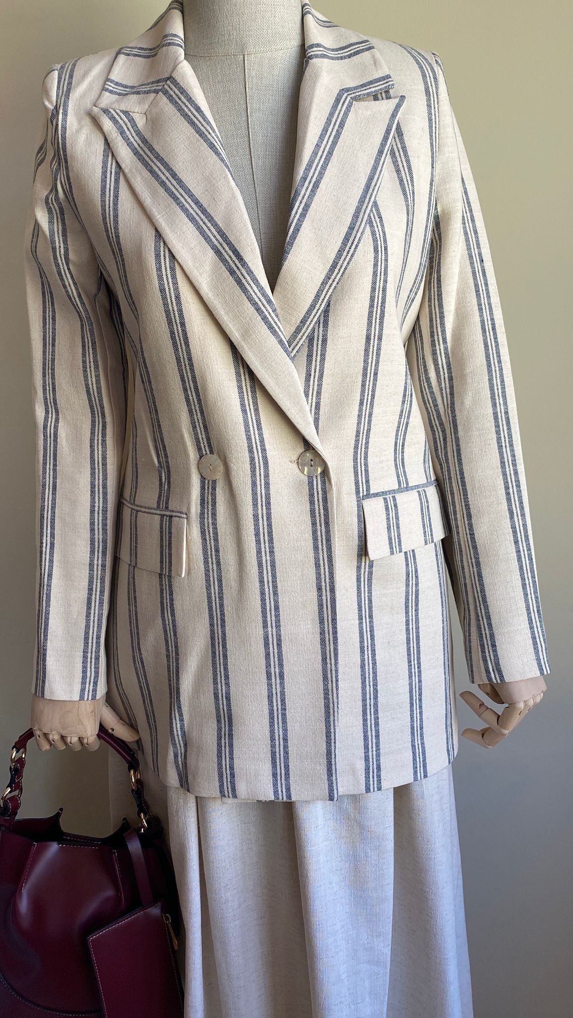 Keten Karışımlı Blazer Ceket