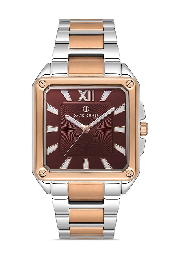 David Guner Erkek Kol Saati – Metal Kordonlu (41 mm) - Rose - Gümüş