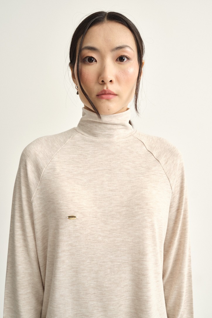 Soft turtleneck t-shirt