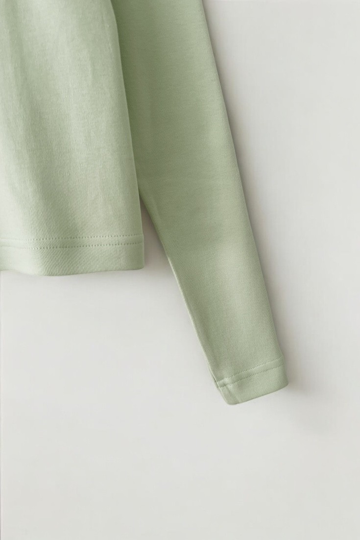 Basic Pamuklu T-shirt - mint green