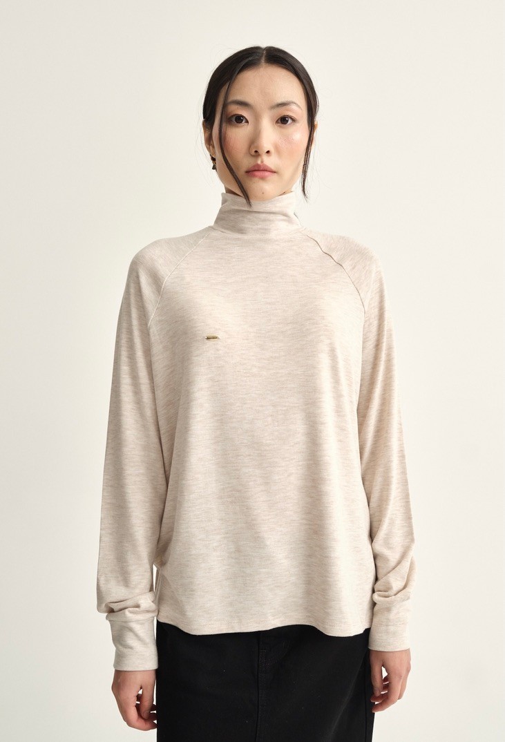 Soft turtleneck t-shirt