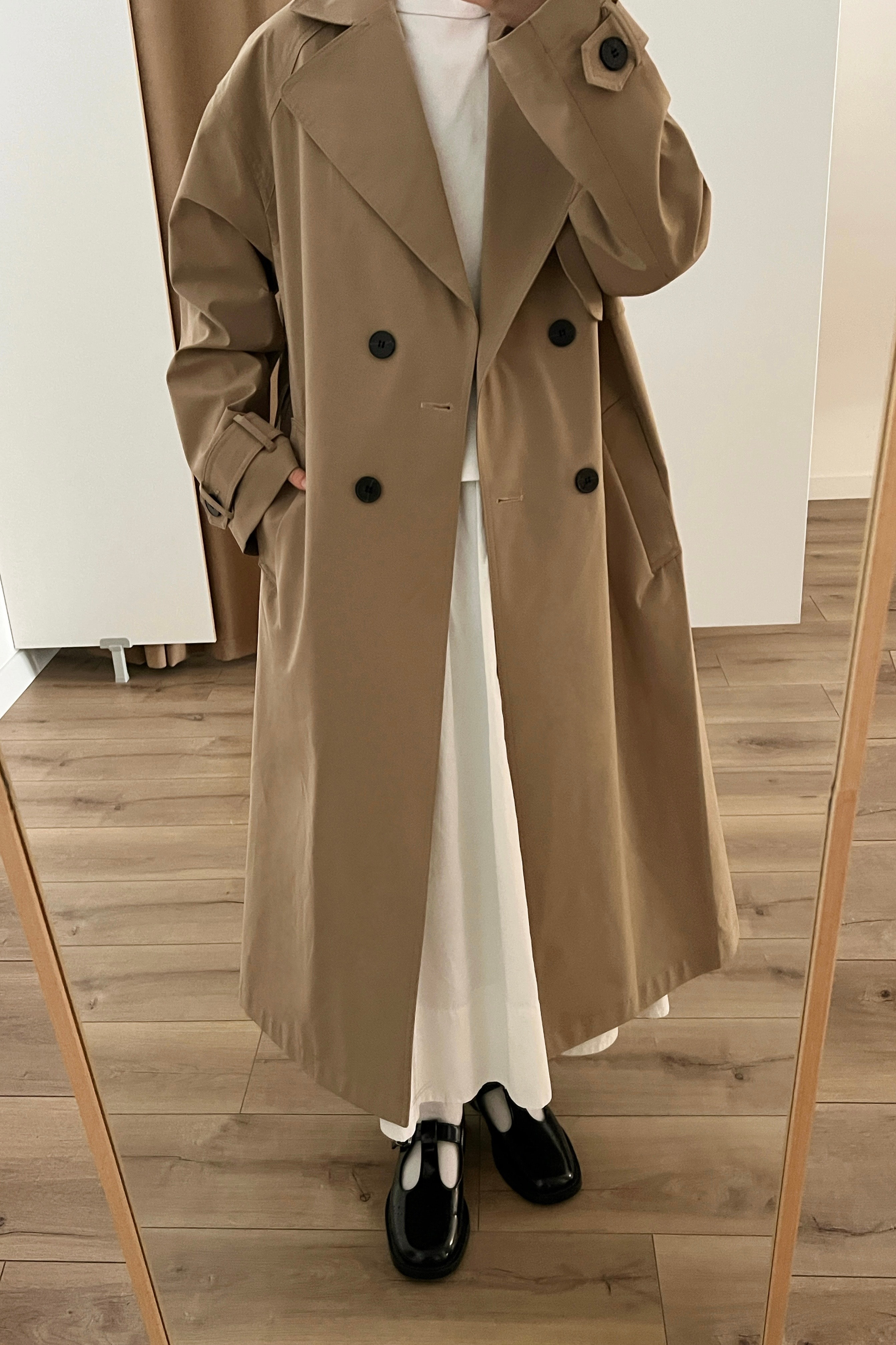 Kemerli trençkot - walnut