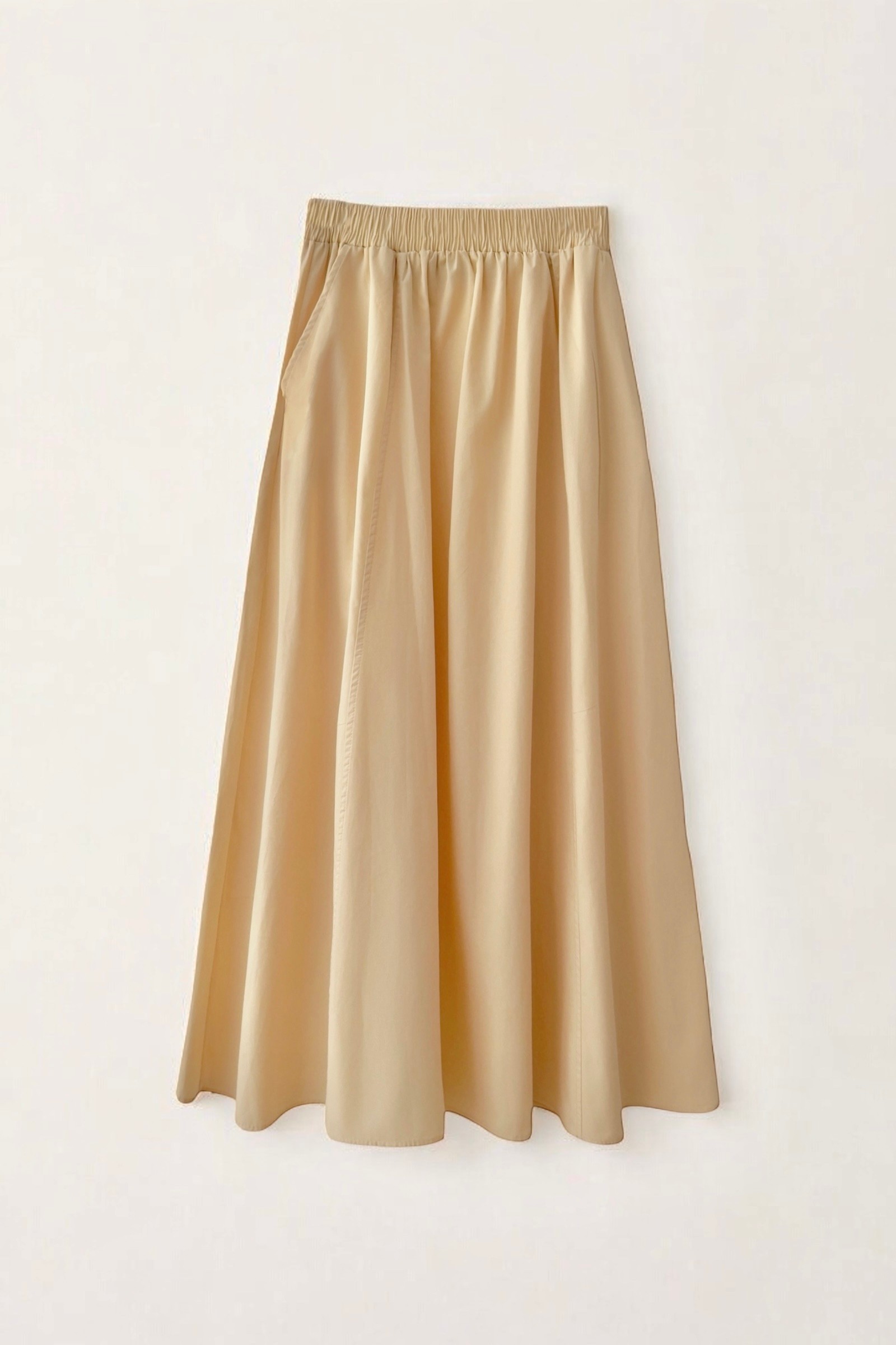 Parçalı Poplin Etek  - butter yellow