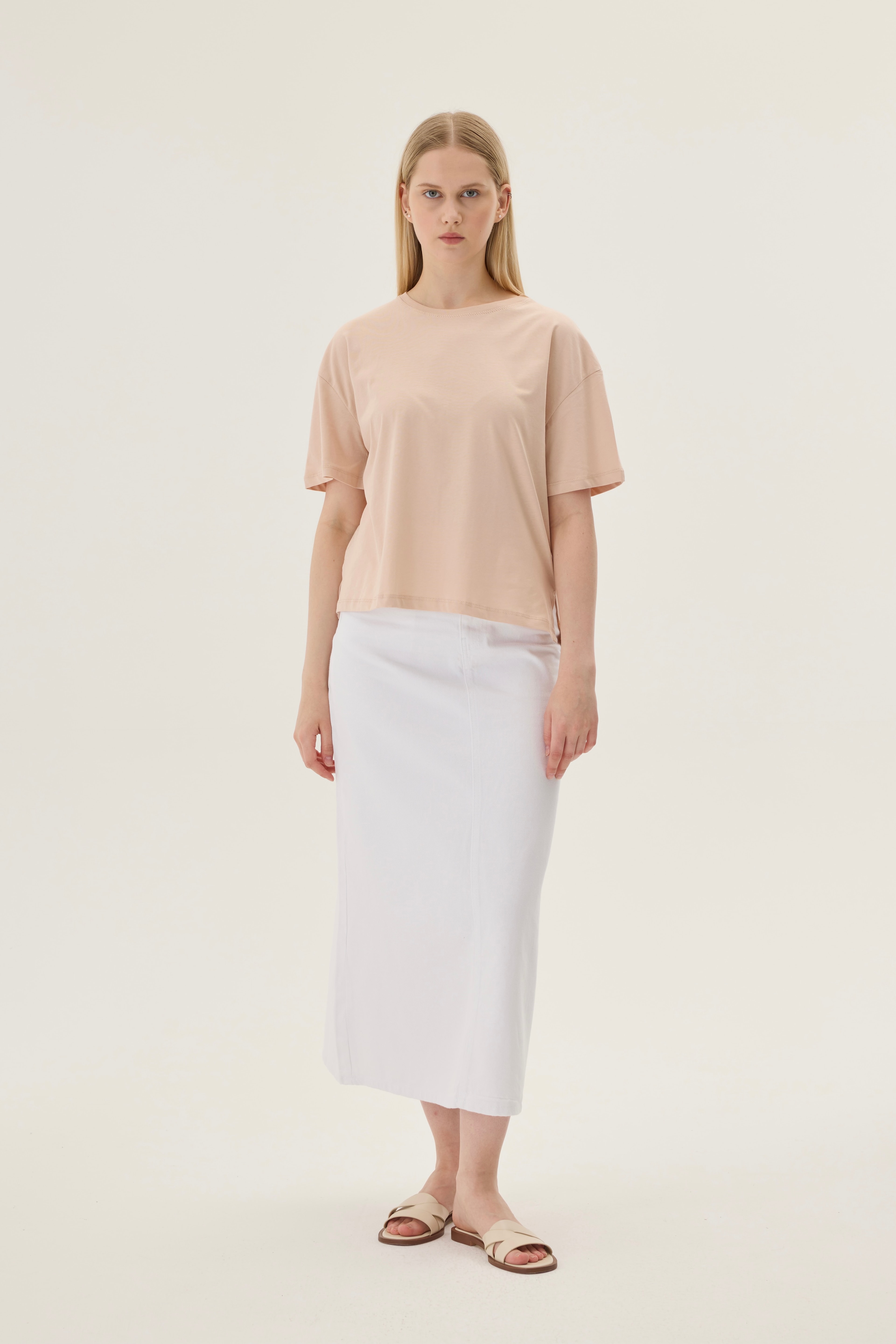 Basic Crew Neck T-shirt - pale dogwood