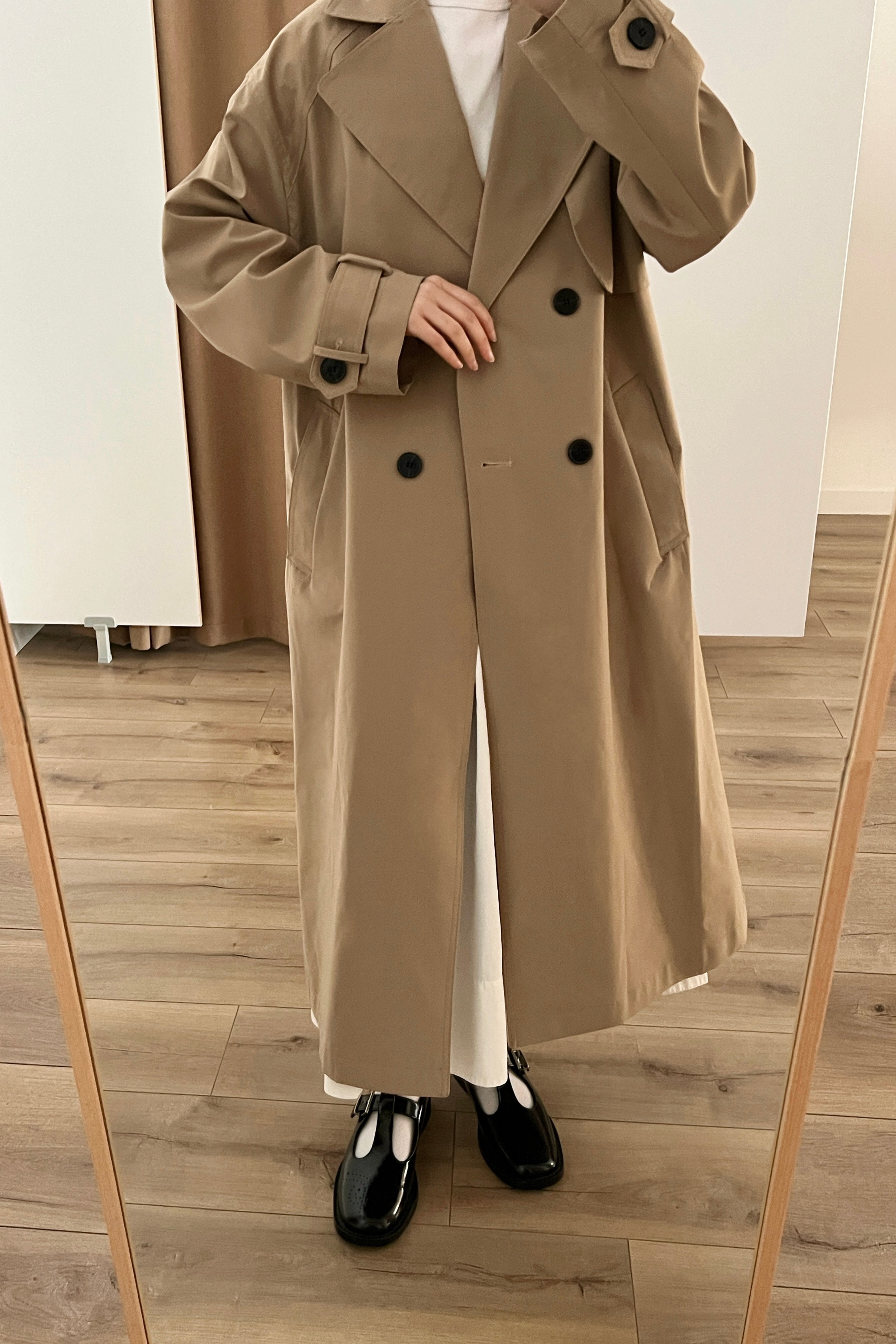 Kemerli trençkot - walnut