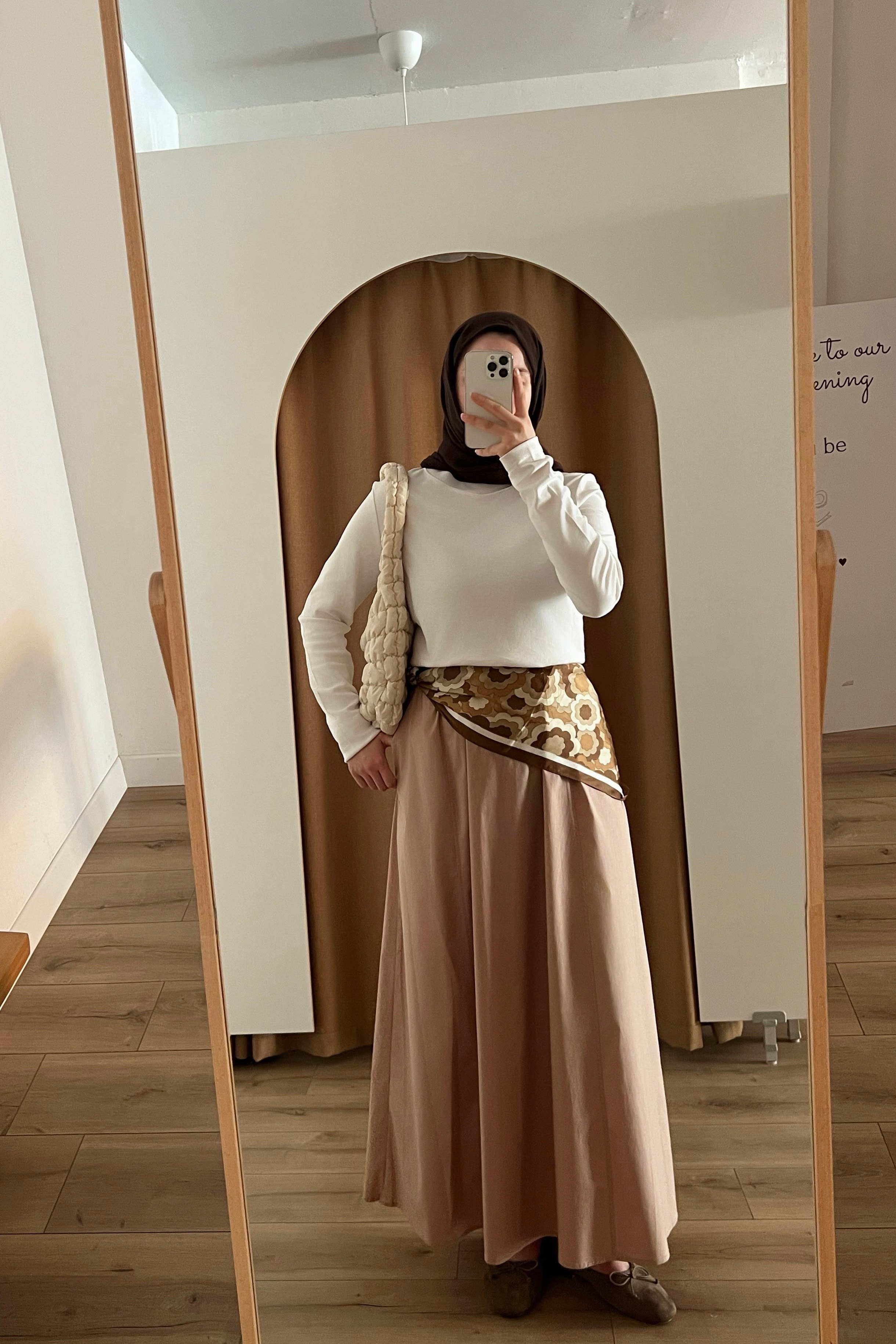 Parçalı Poplin Etek  - brandy rose