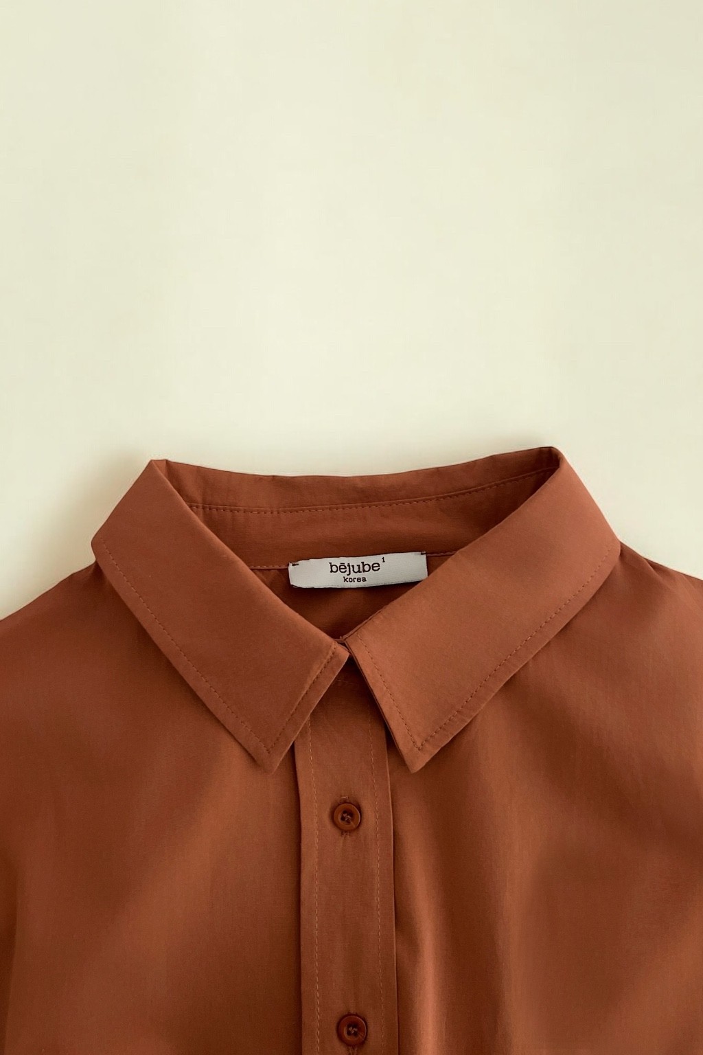 %100 pamuklu poplin gömlek  - brunt orange