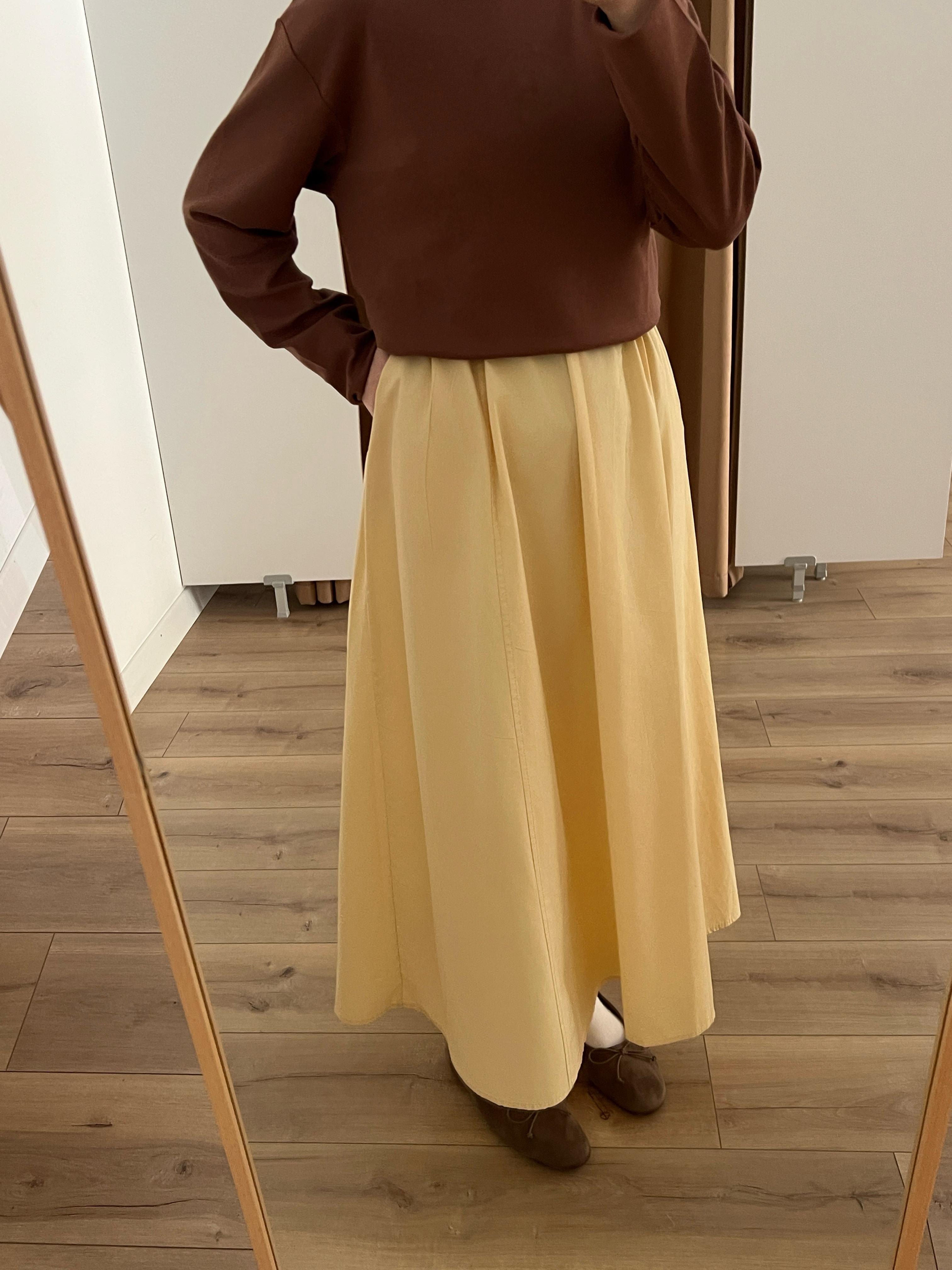 Parçalı Poplin Etek 