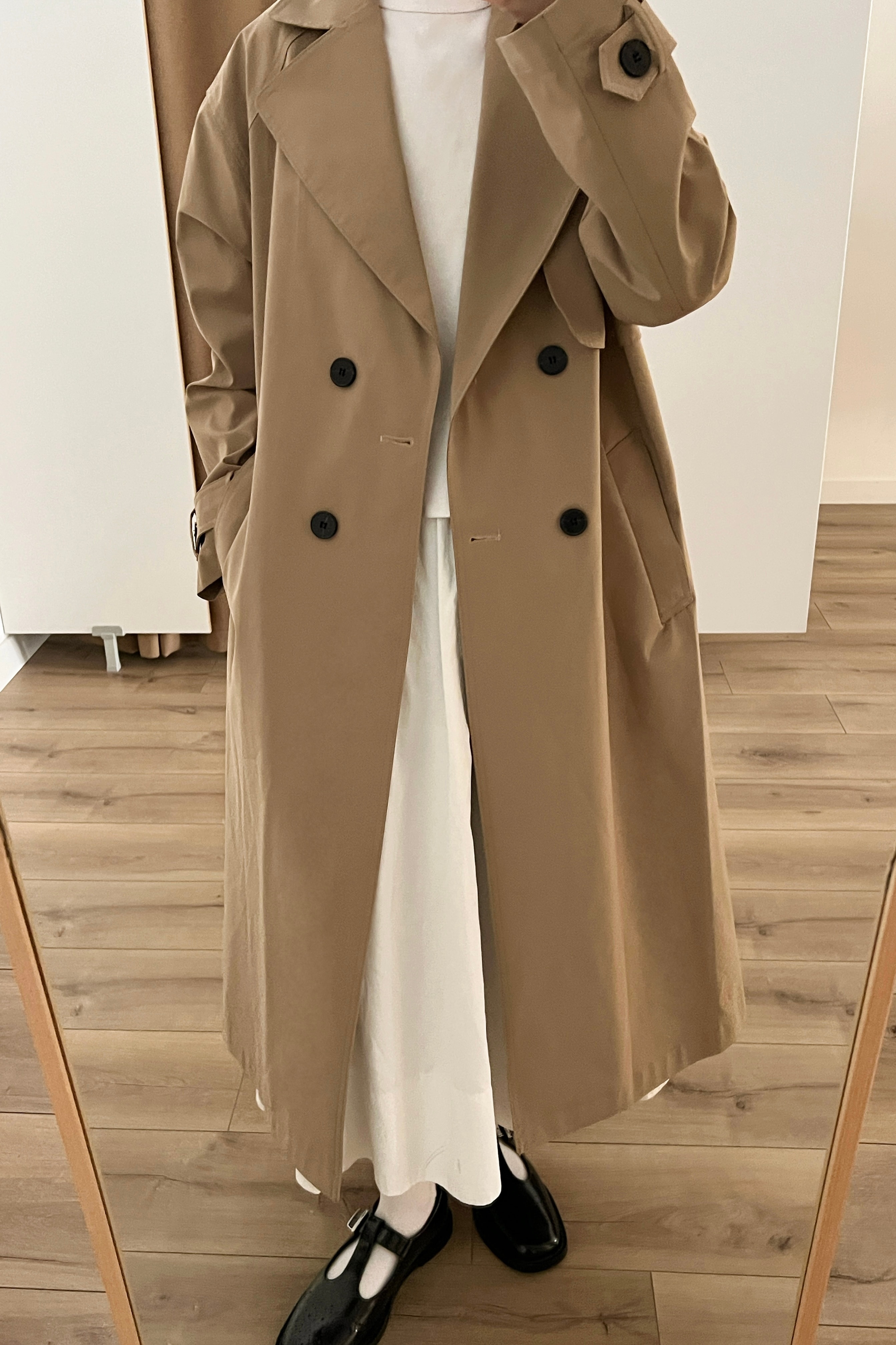 Kemerli trençkot - walnut