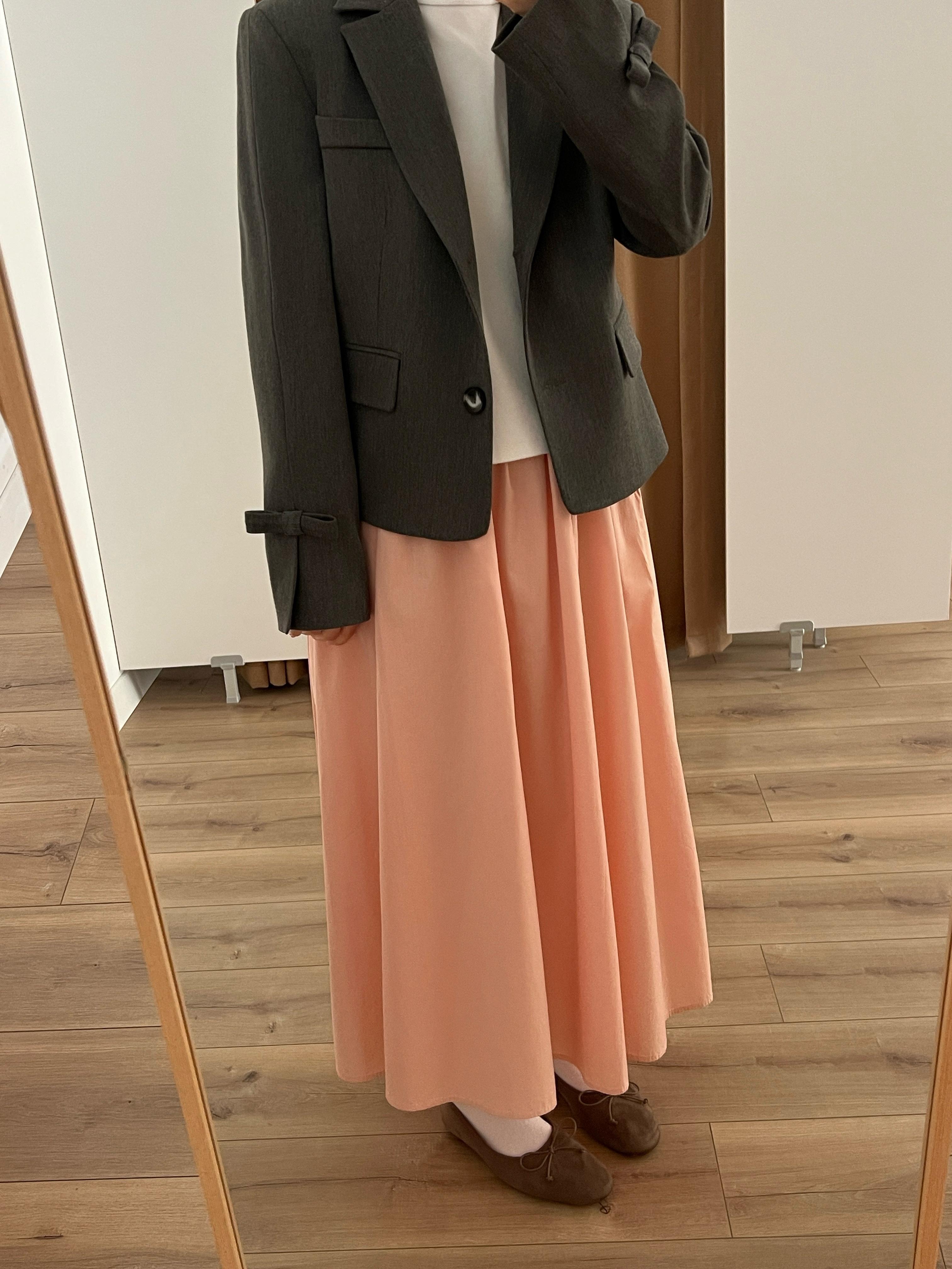 Parçalı Poplin Etek  - blush bloom
