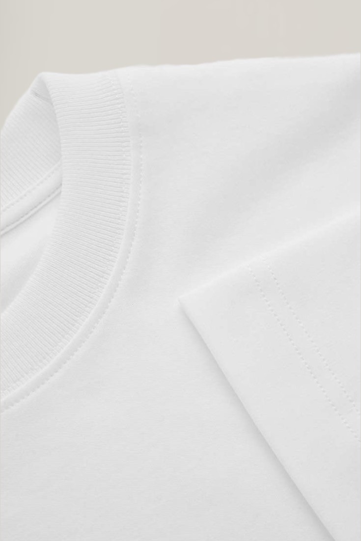 Parçalı Basic T-shirt - off white