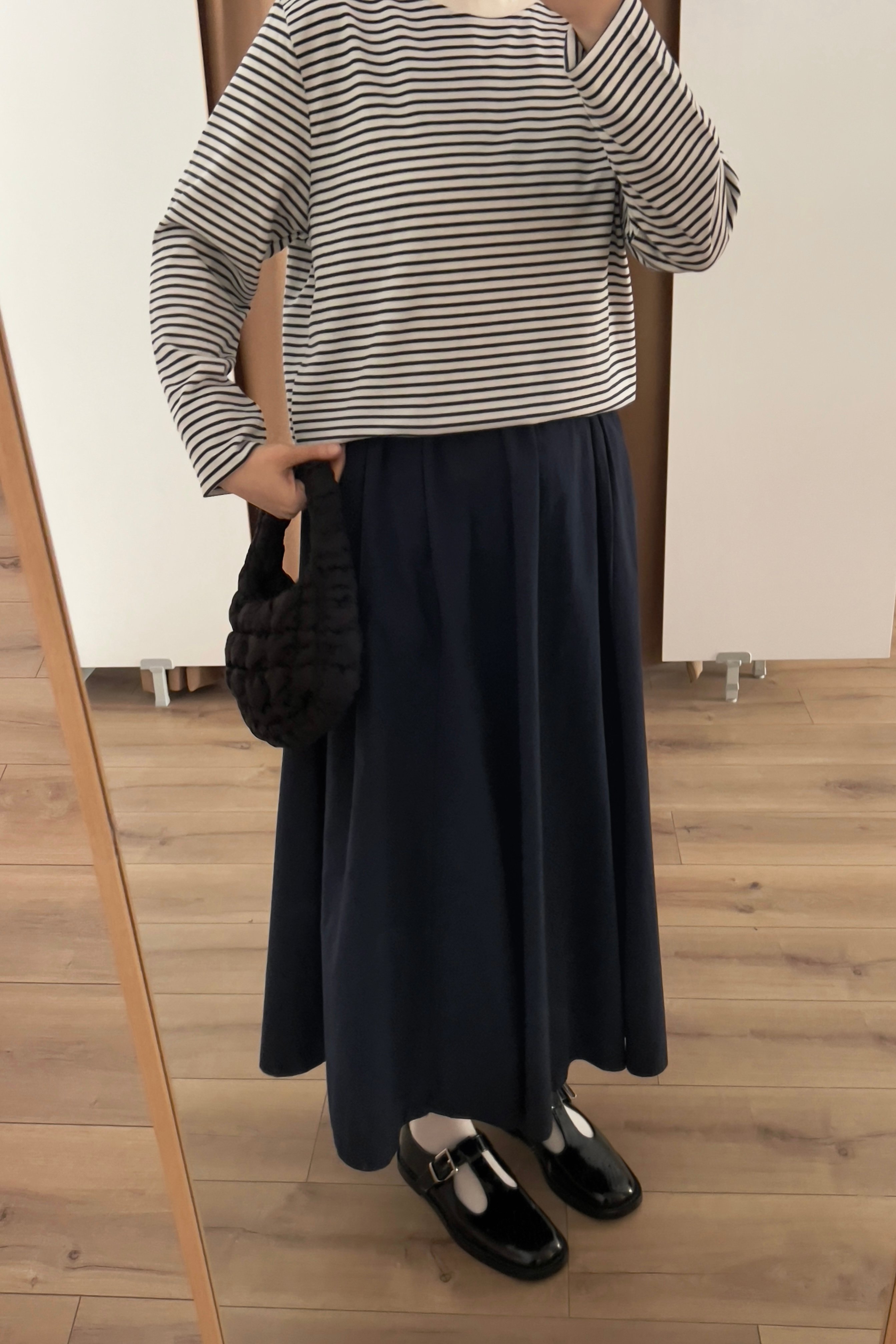 Yumuşak pamuklu etek  - deep navy