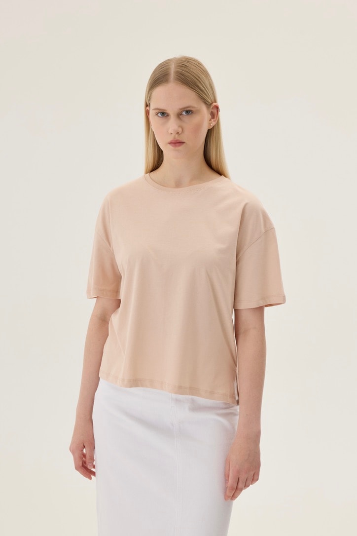 Basic Crew Neck T-shirt - pale dogwood