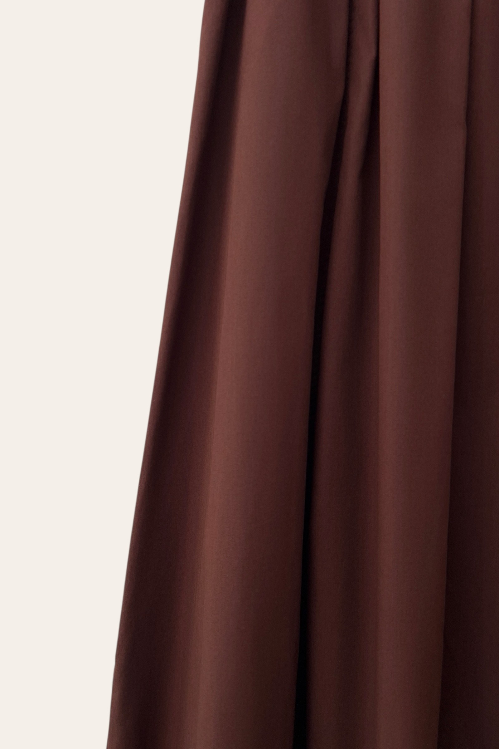 Parçalı Poplin Etek  - chocolate