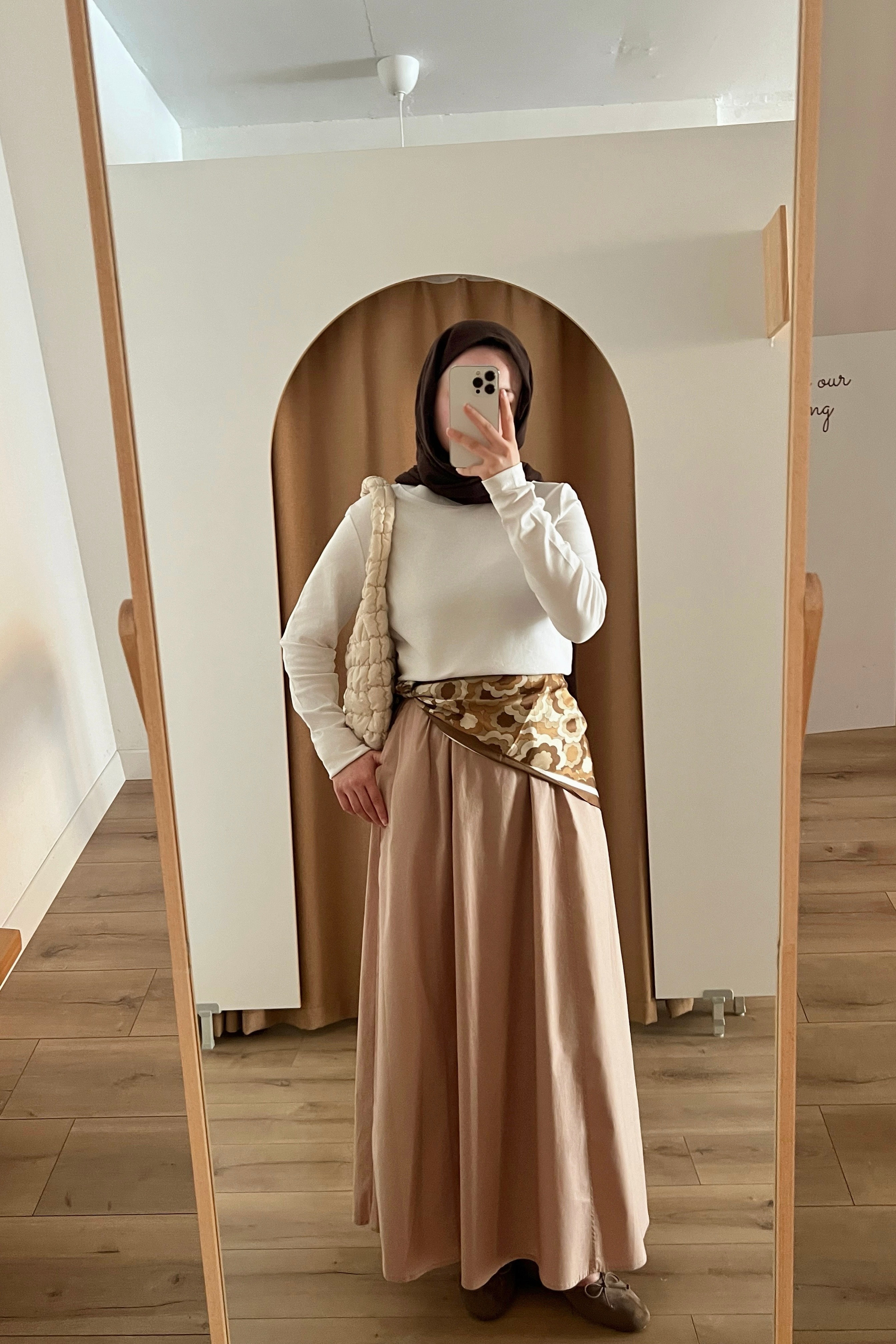 Parçalı Poplin Etek  - brandy rose