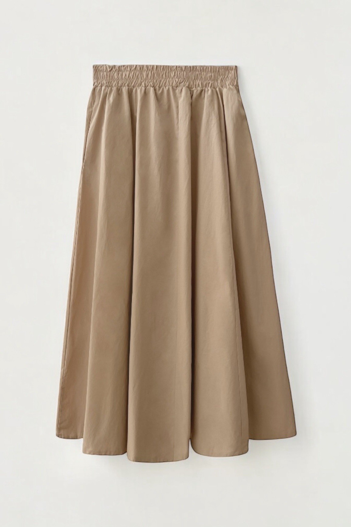 Yumuşak pamuklu etek  - warm beige