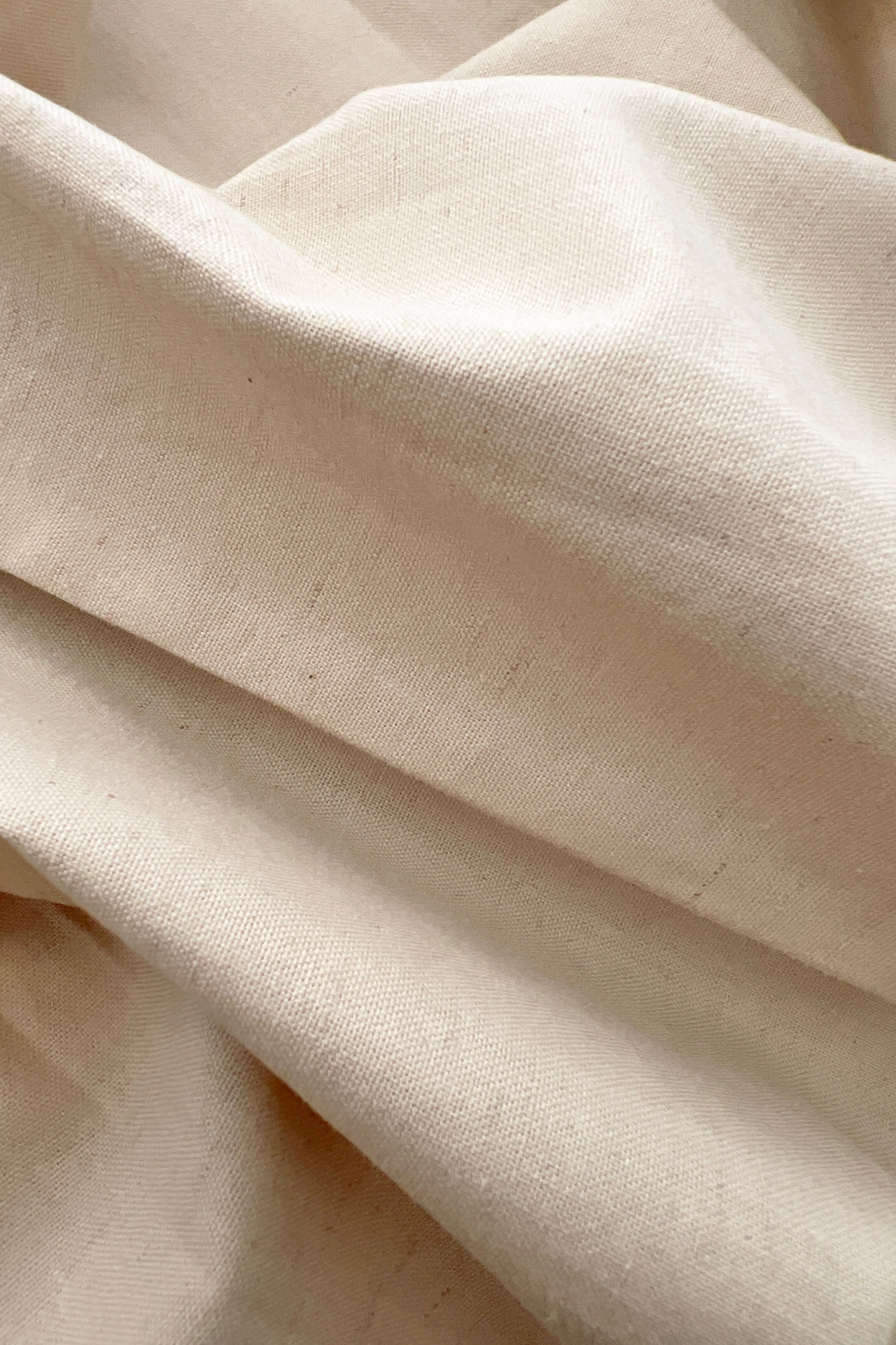 %100 Keten pileli etek - milk beige
