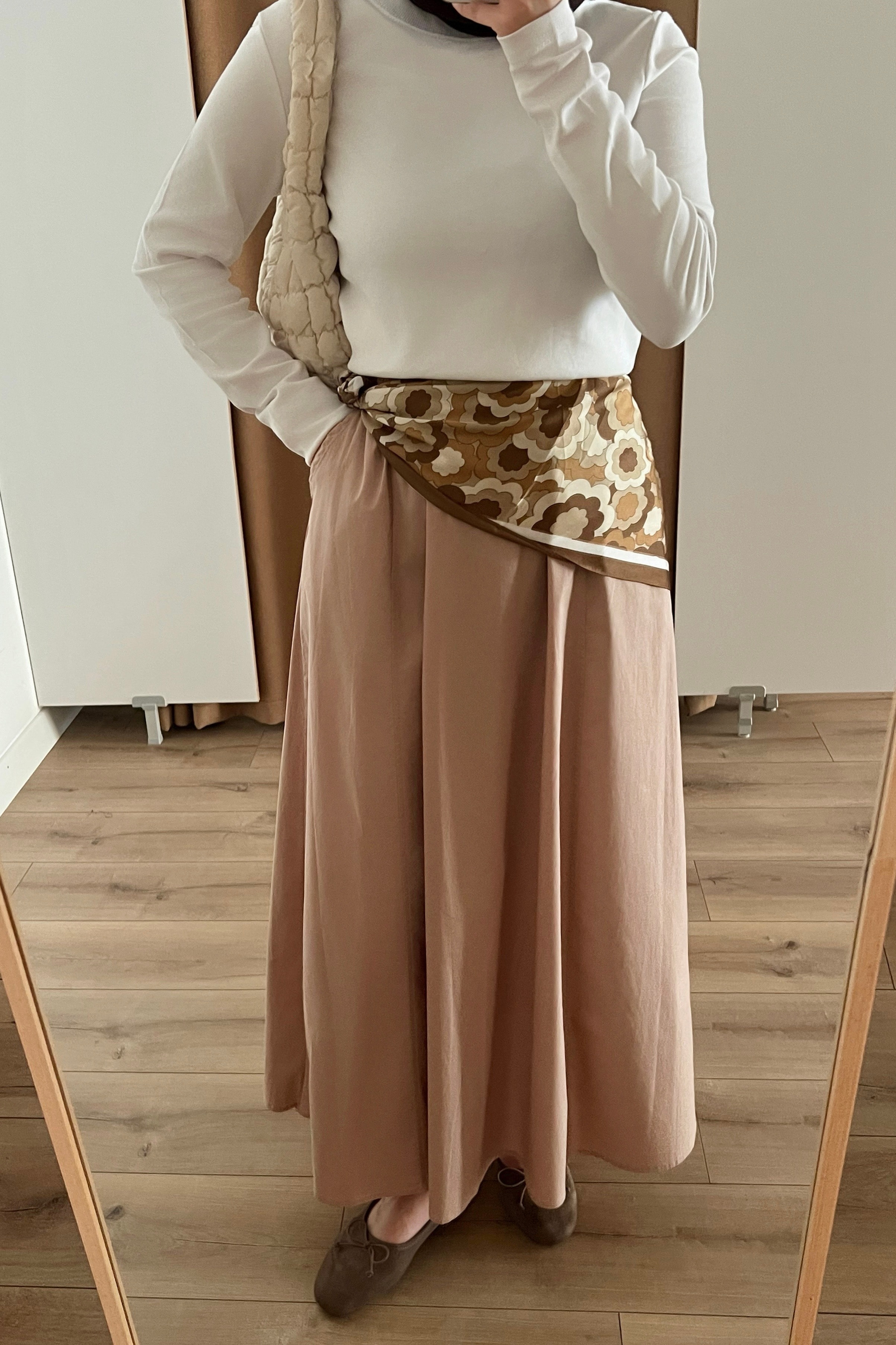Parçalı Poplin Etek  - brandy rose