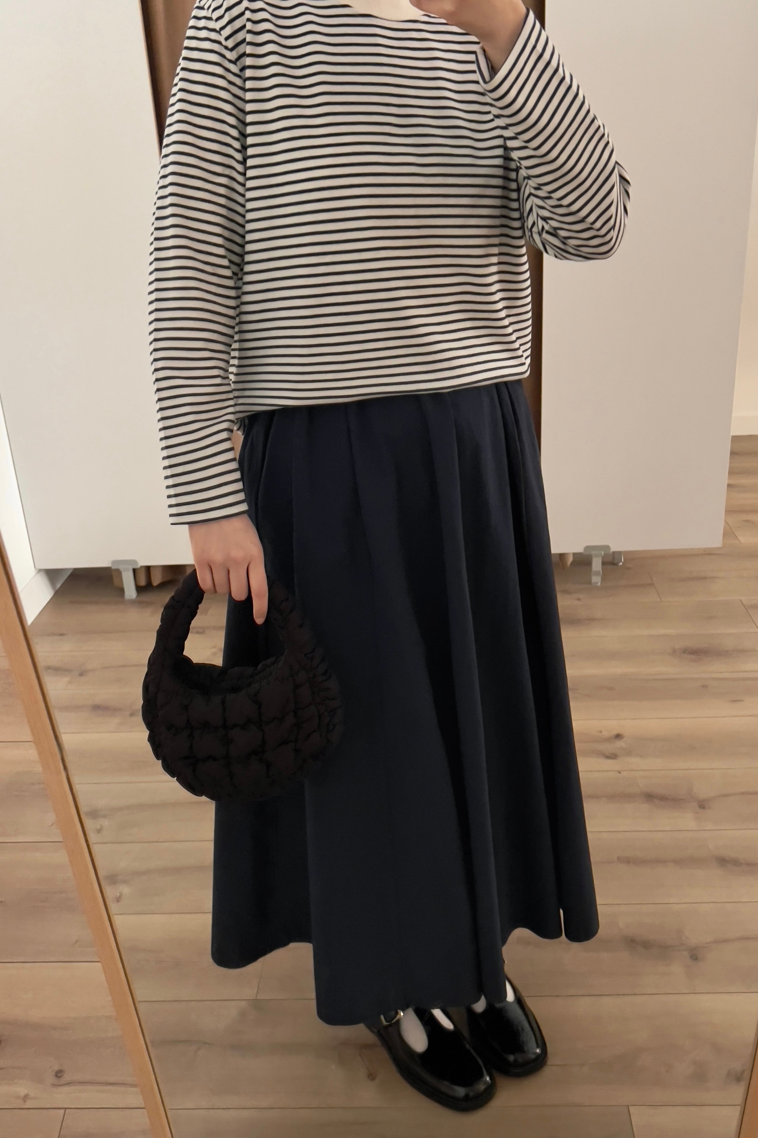 Yumuşak pamuklu etek  - deep navy