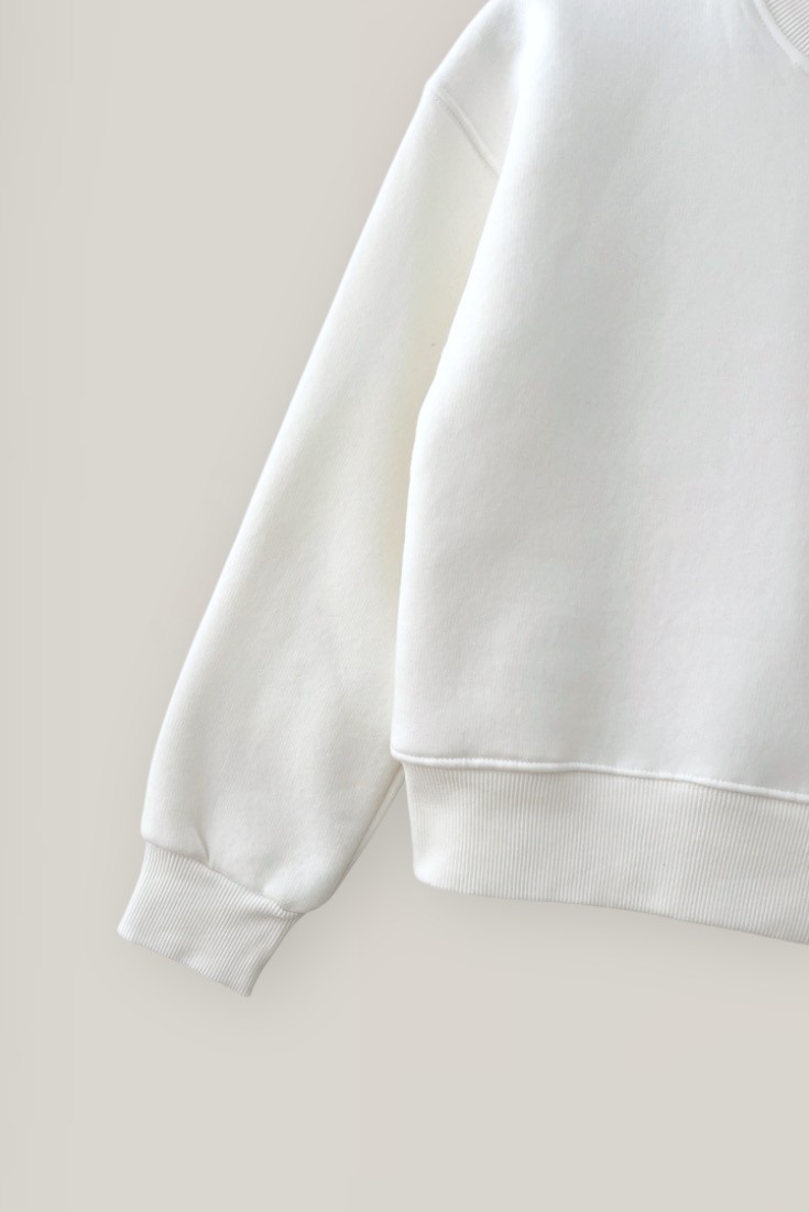 Pamuklu Sweatshirt - white