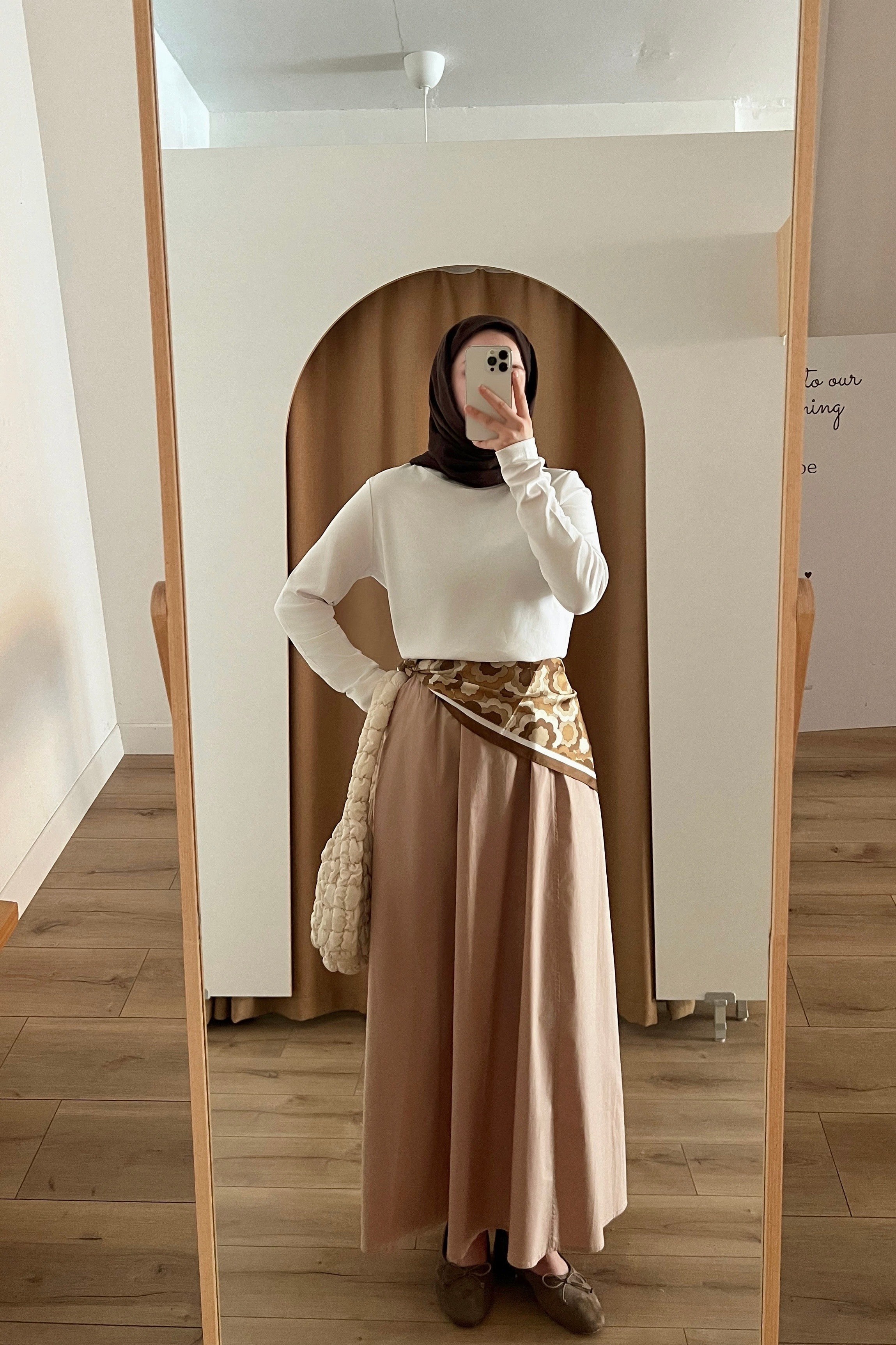 Parçalı Poplin Etek  - brandy rose