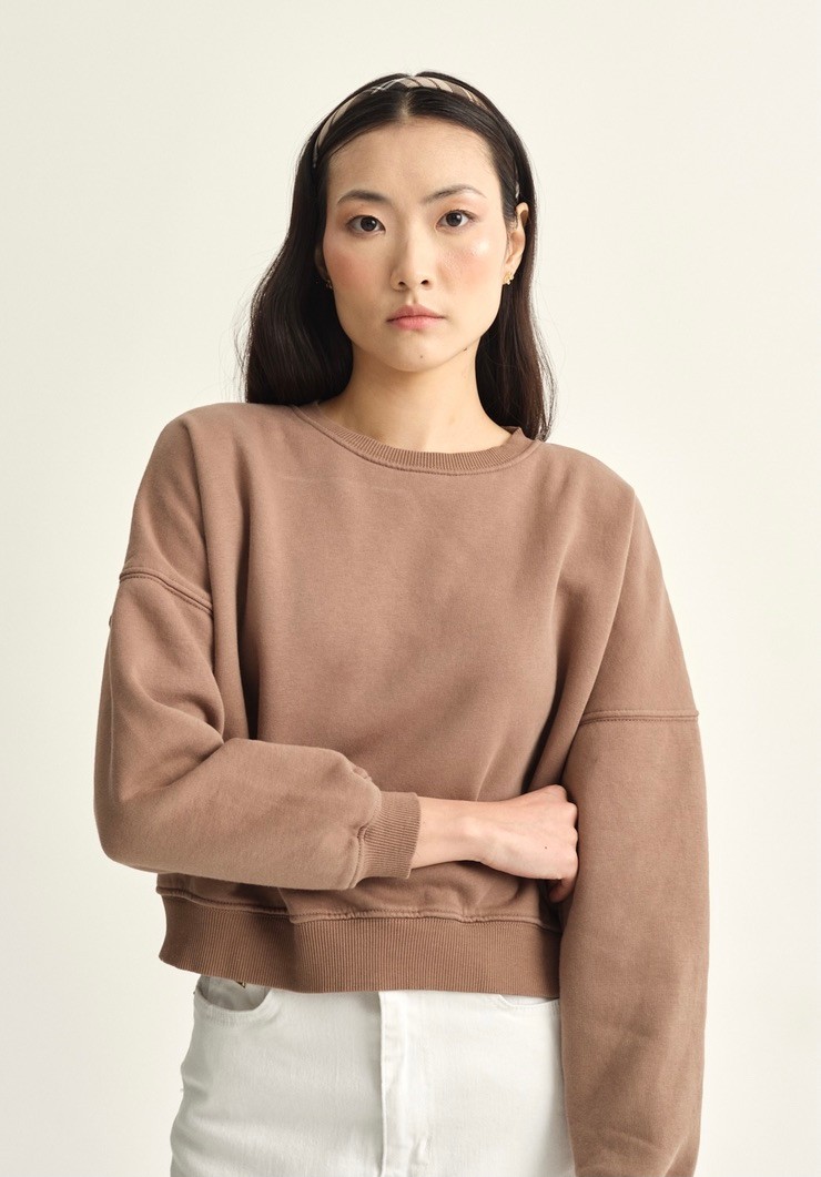 Sweatshirt - natural brown