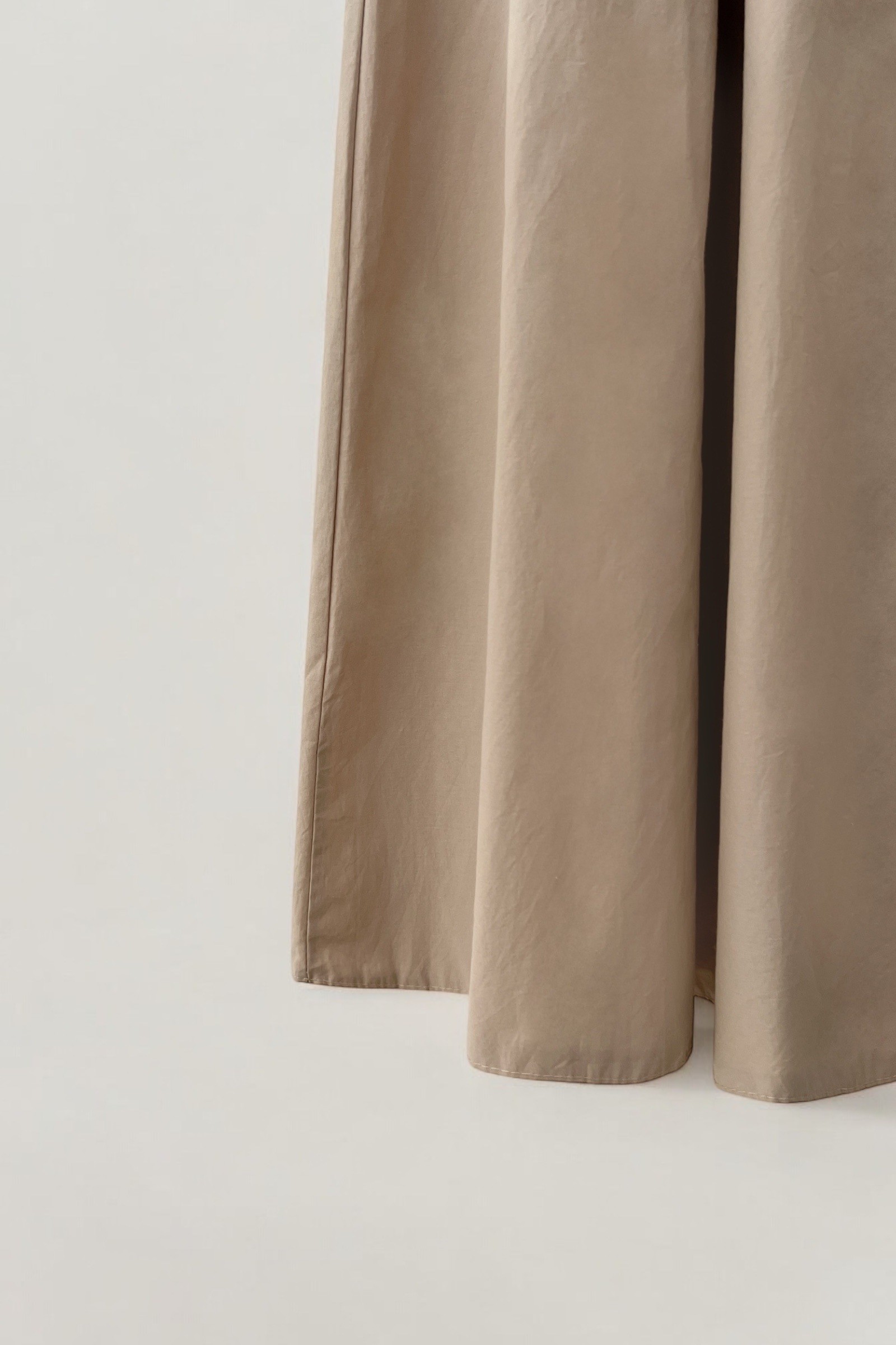 Yumuşak pamuklu etek  - warm beige