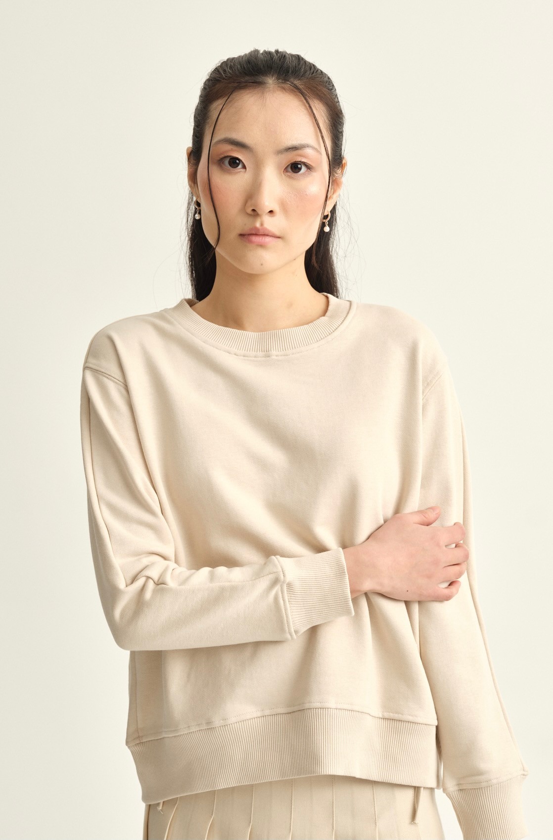 Basic sweatshirt  - beige