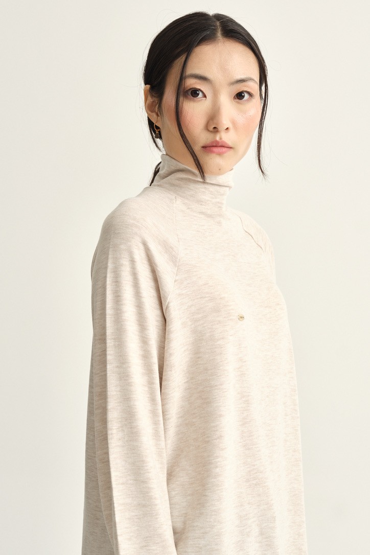 Soft turtleneck t-shirt