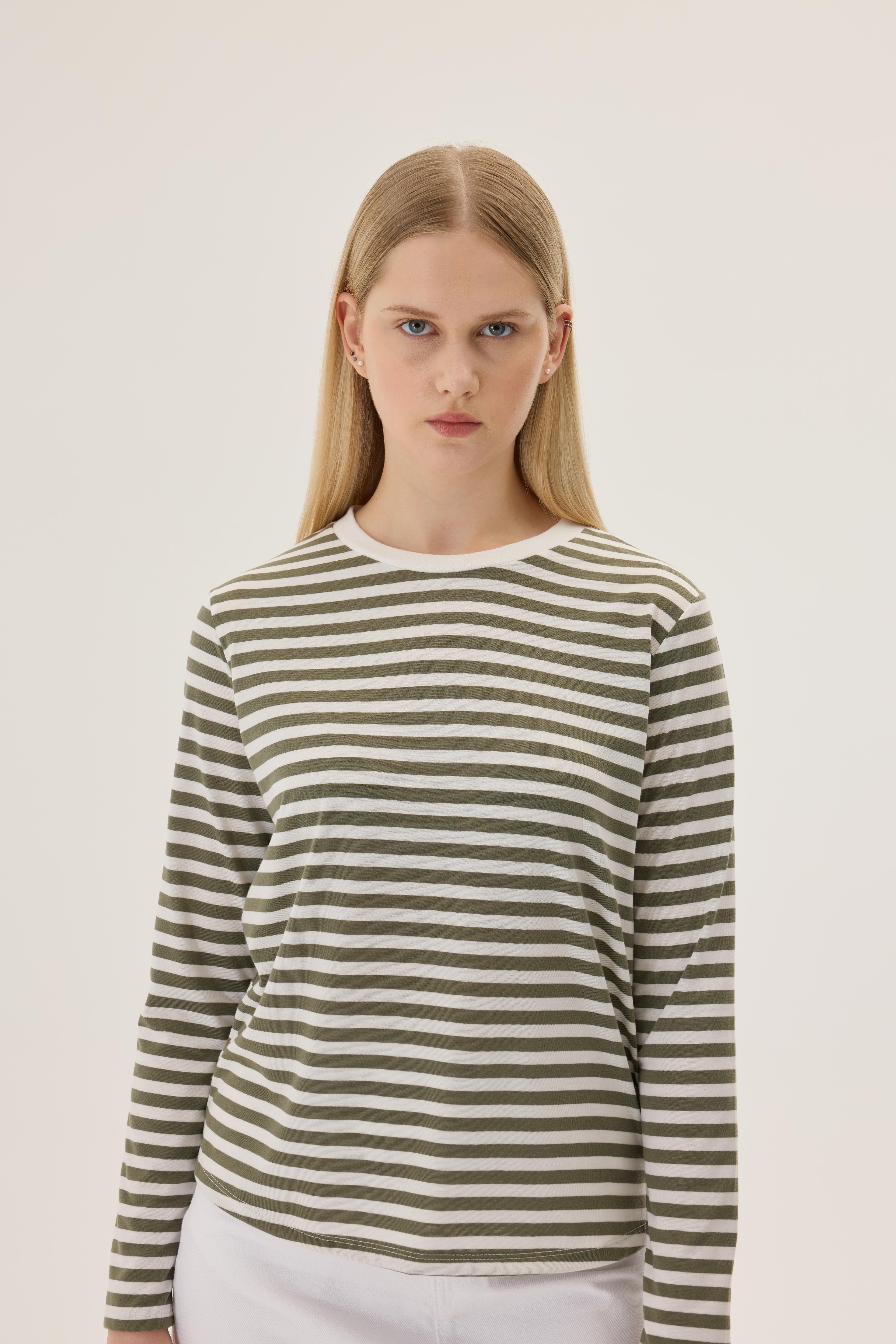 Striped Basic Long Sleeve T-shirt