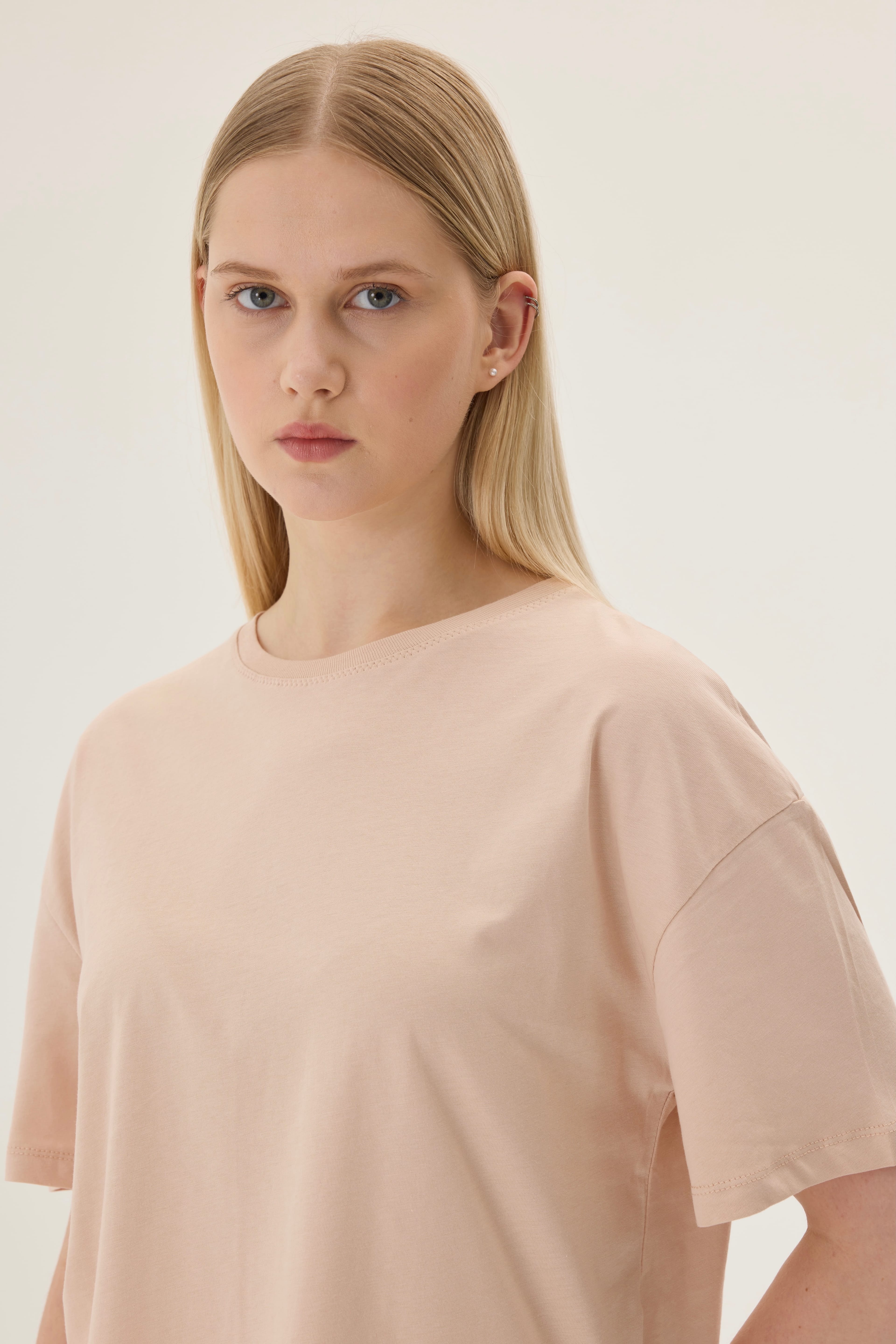 Basic Crew Neck T-shirt - pale dogwood