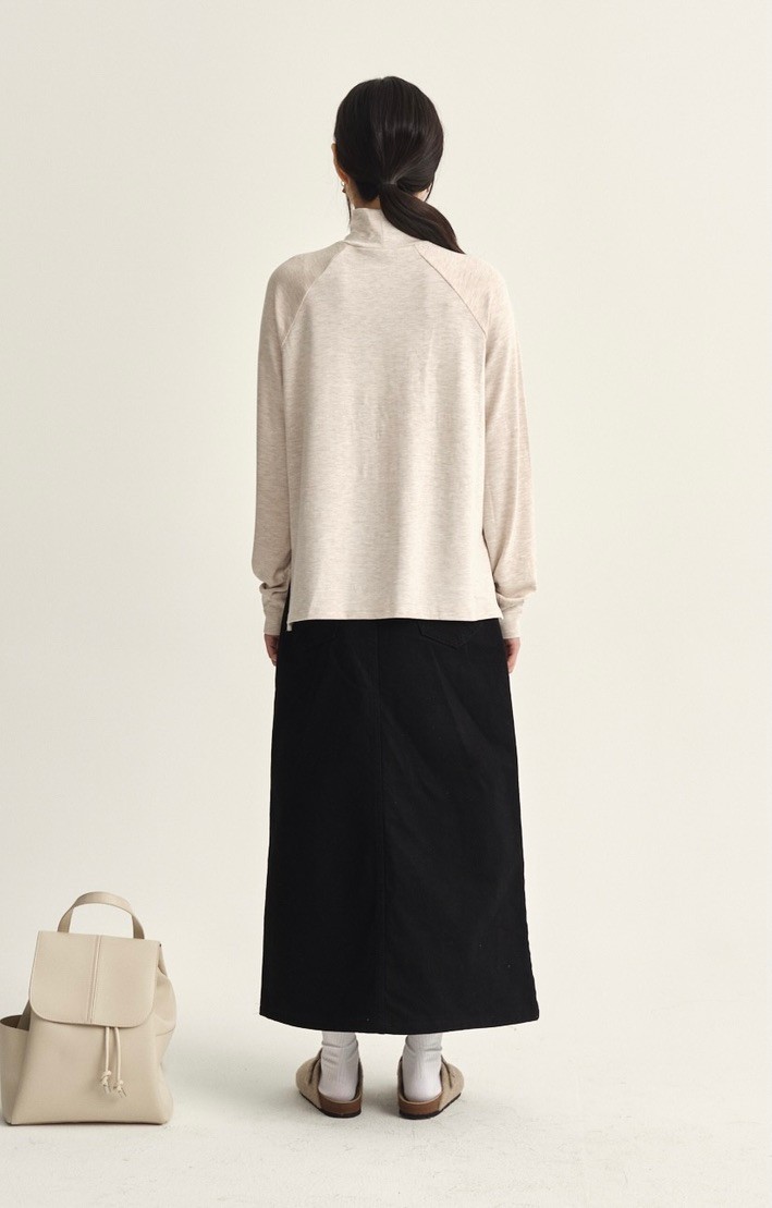 Soft turtleneck t-shirt