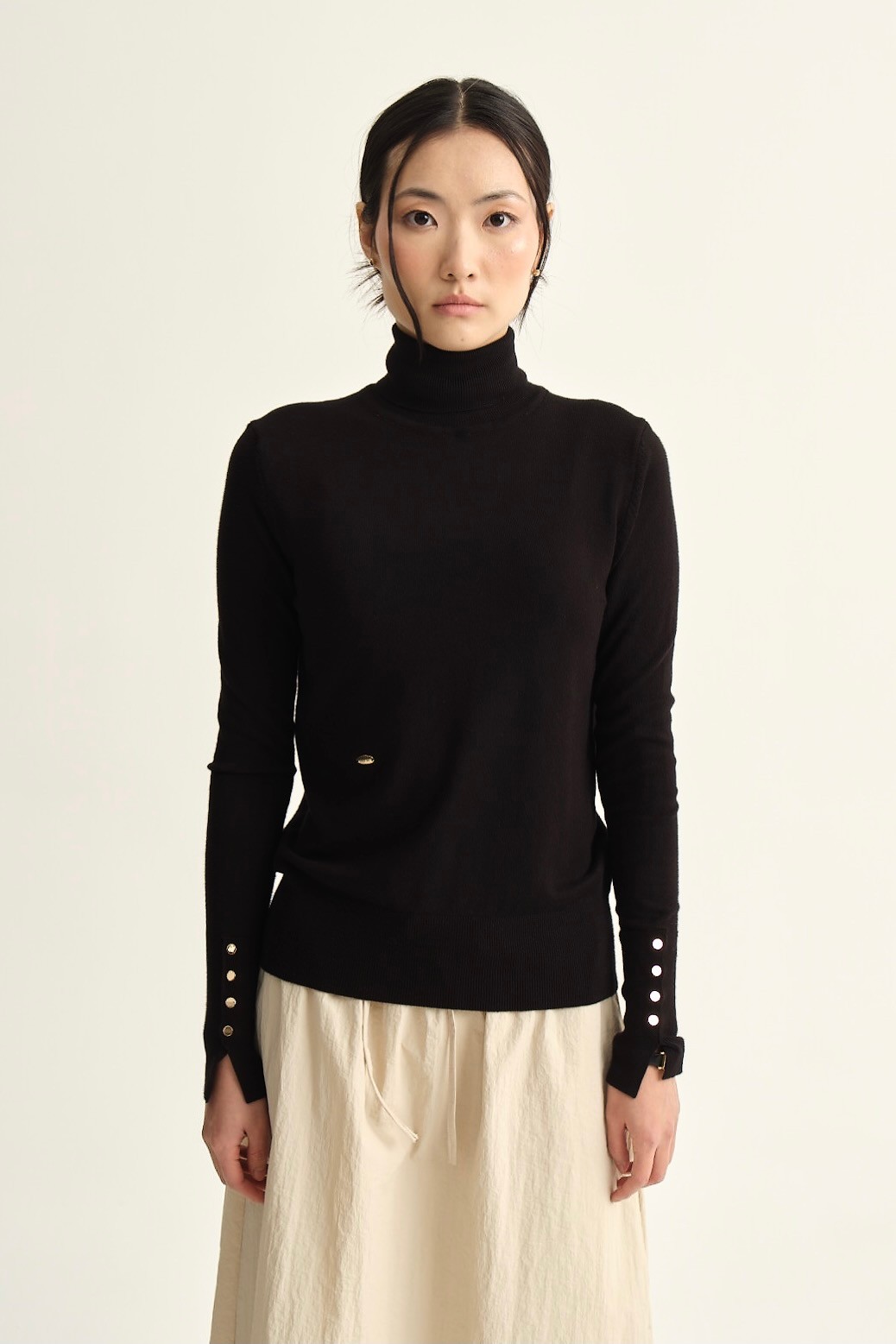 Turtleneck knit sweater