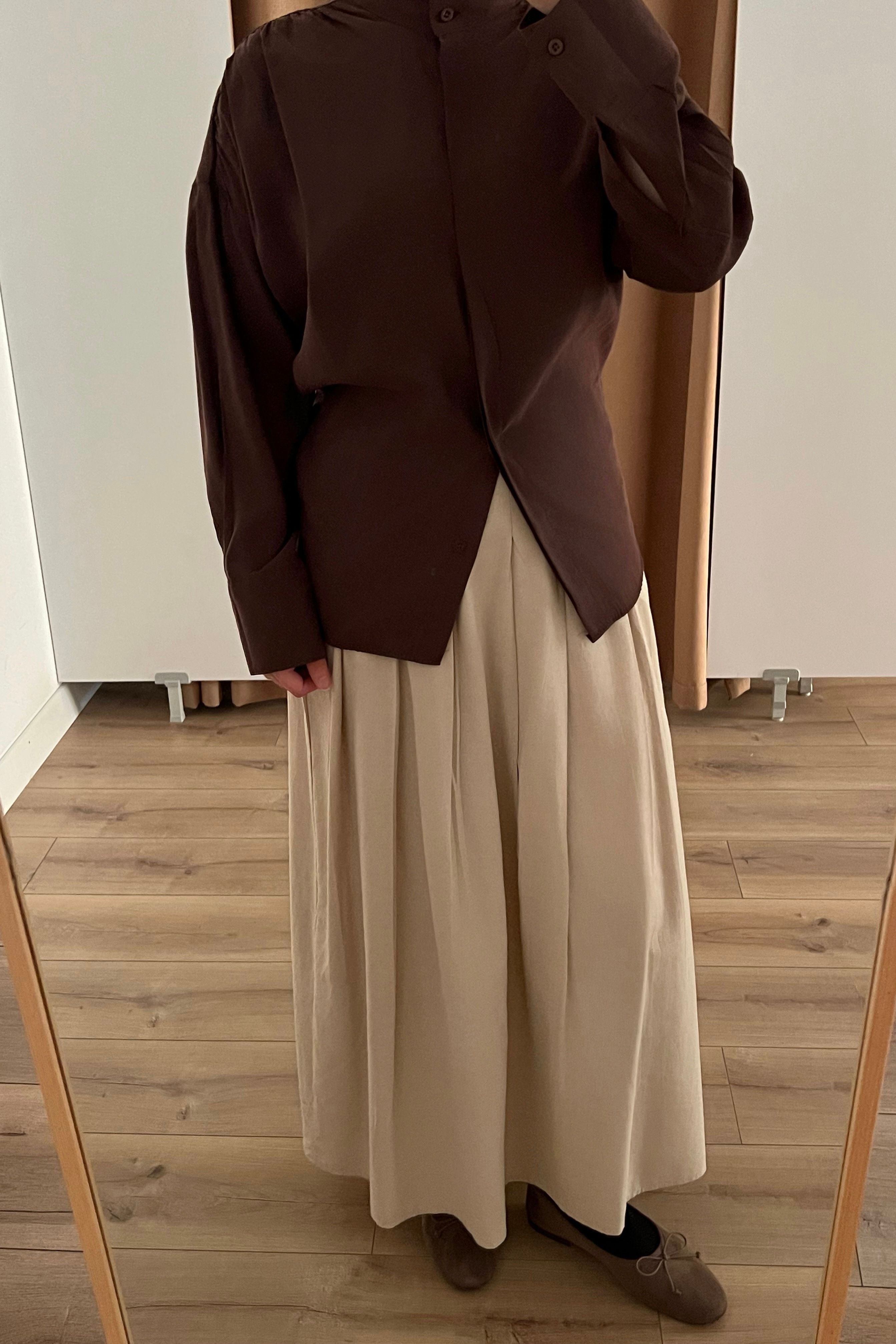 Tensel gömlek - bitter brown