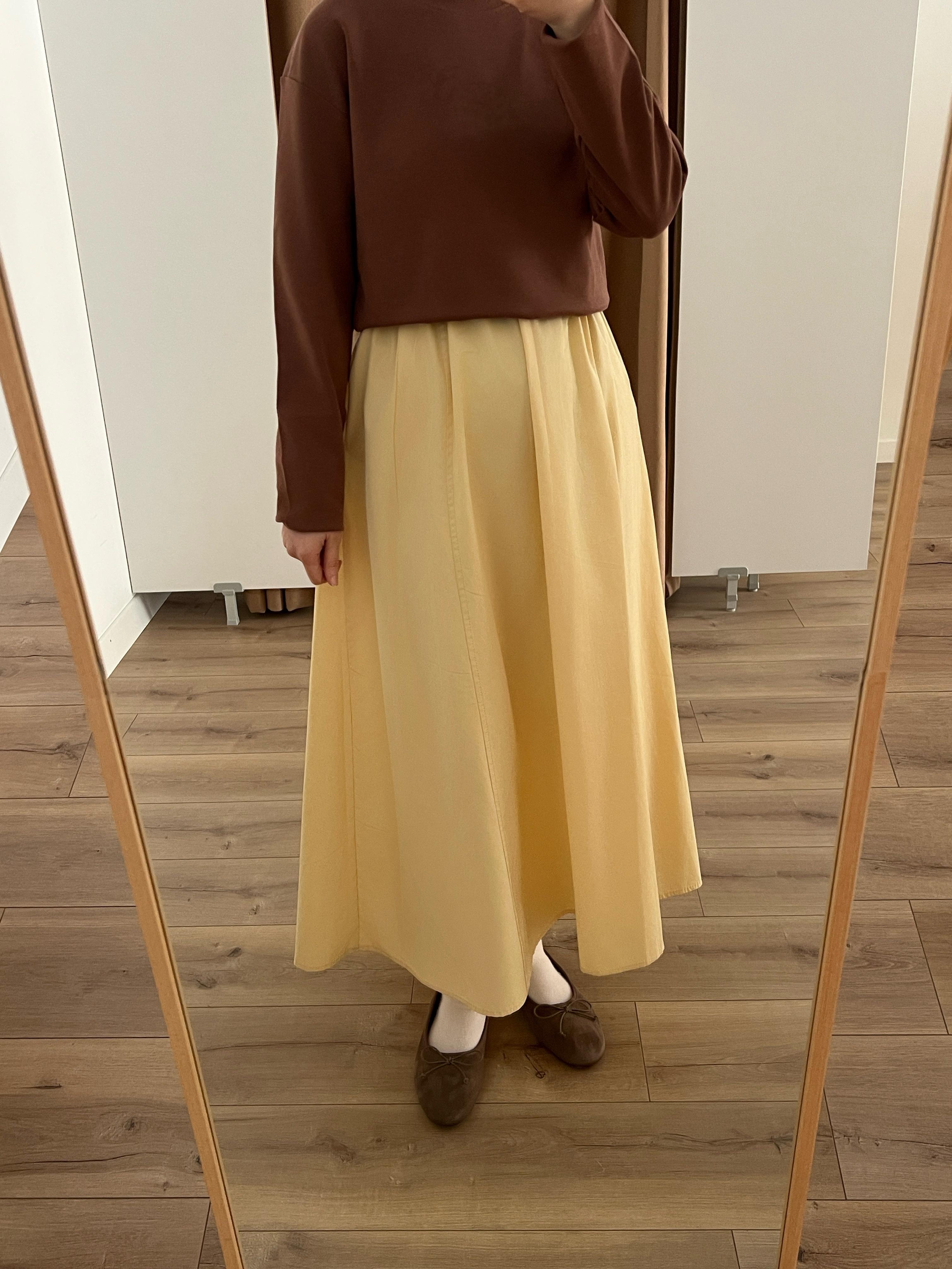 Parçalı Poplin Etek 