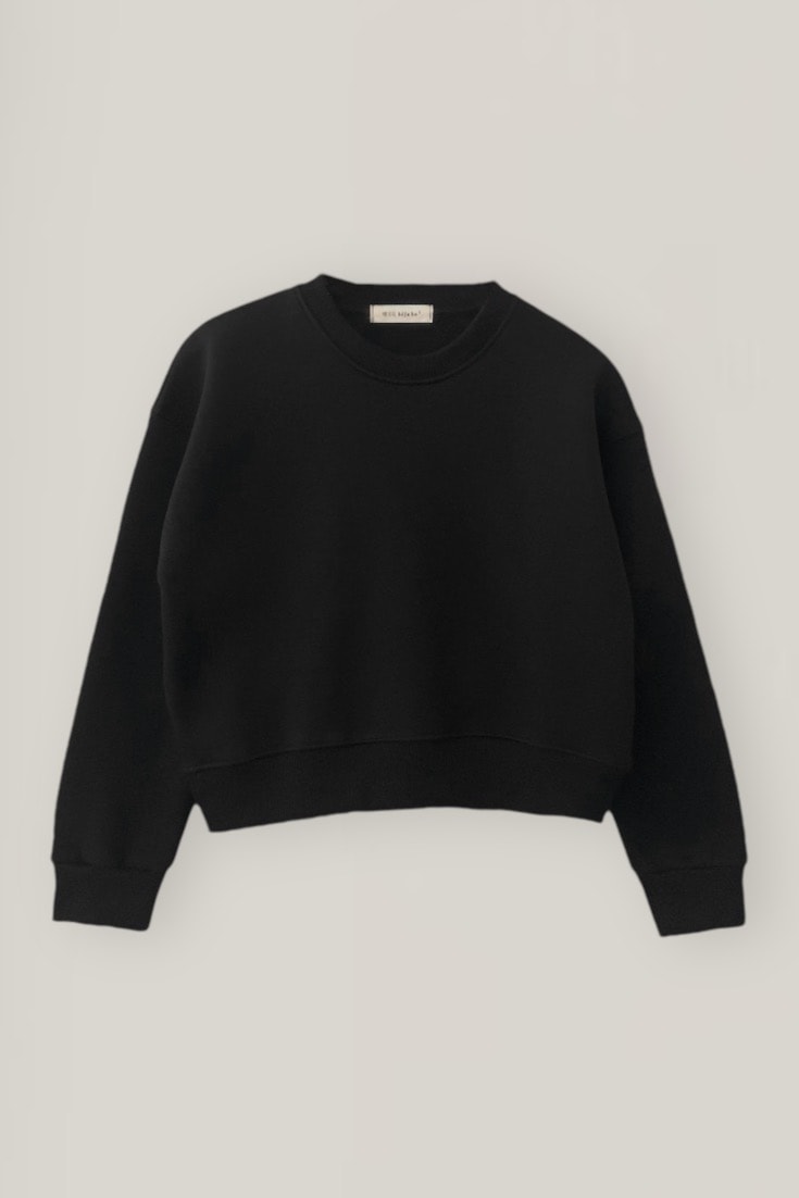 Pamuklu Sweatshirt - black