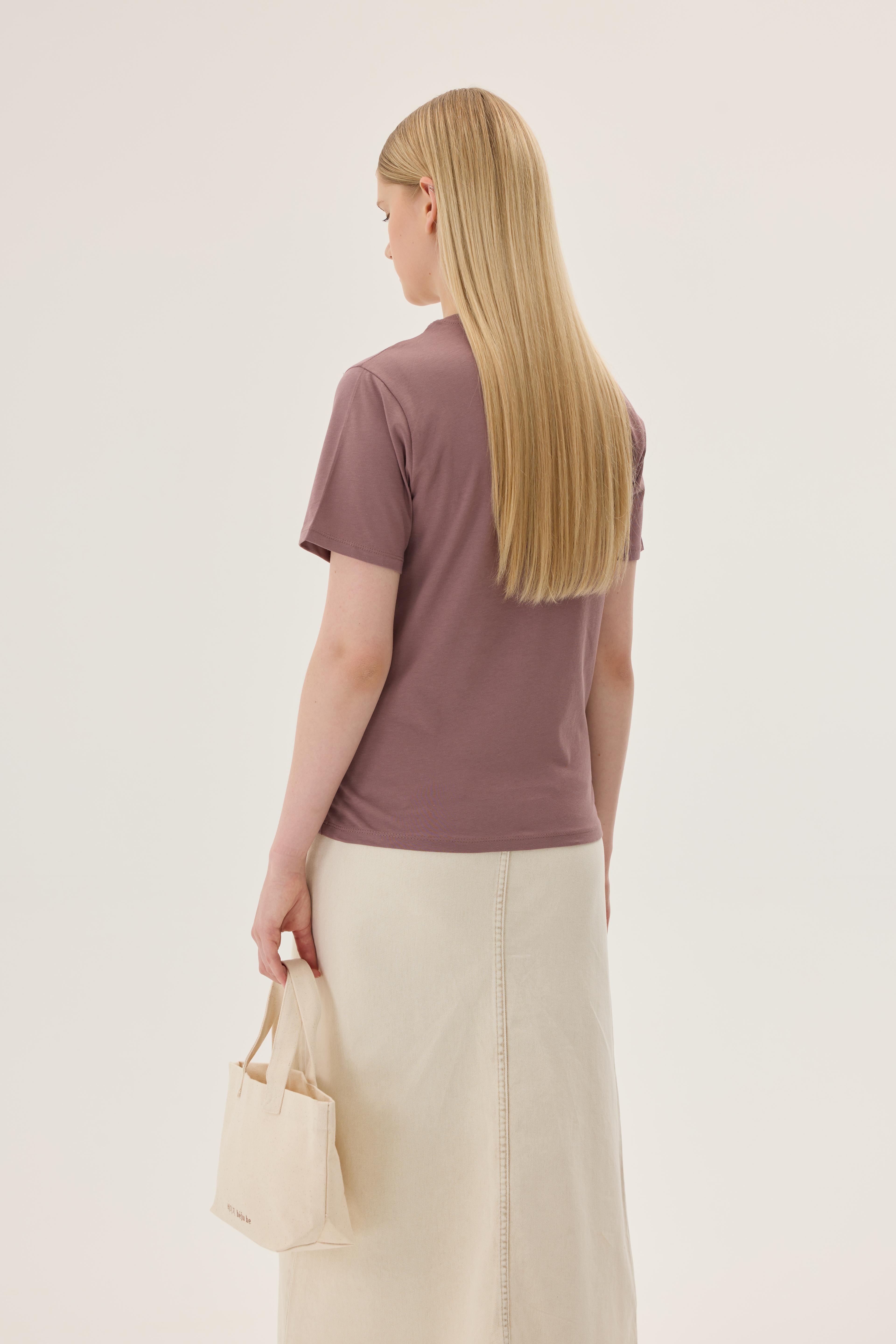 Basic Bisiklet Yaka T-shirt - deep taupe