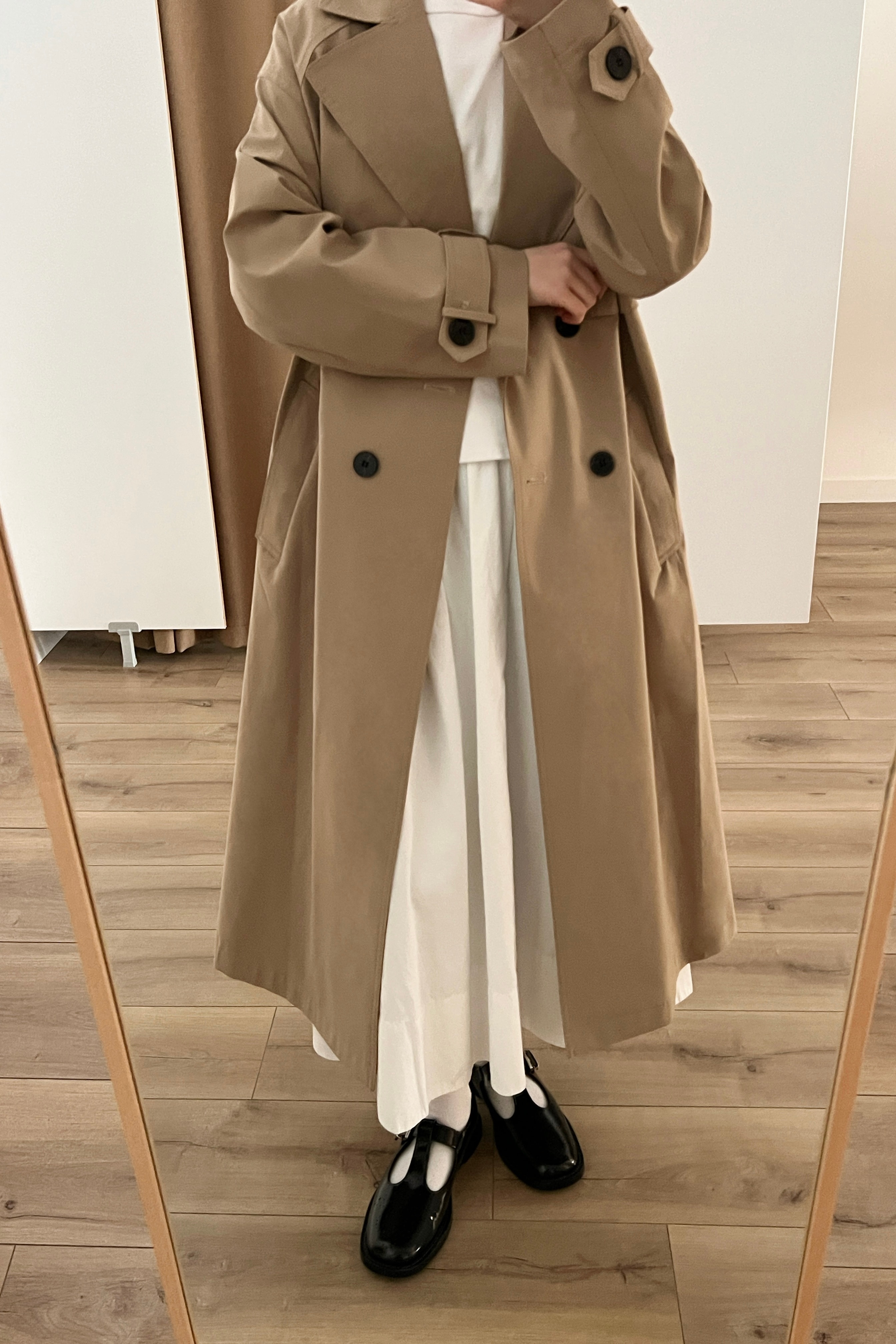 Kemerli trençkot - walnut