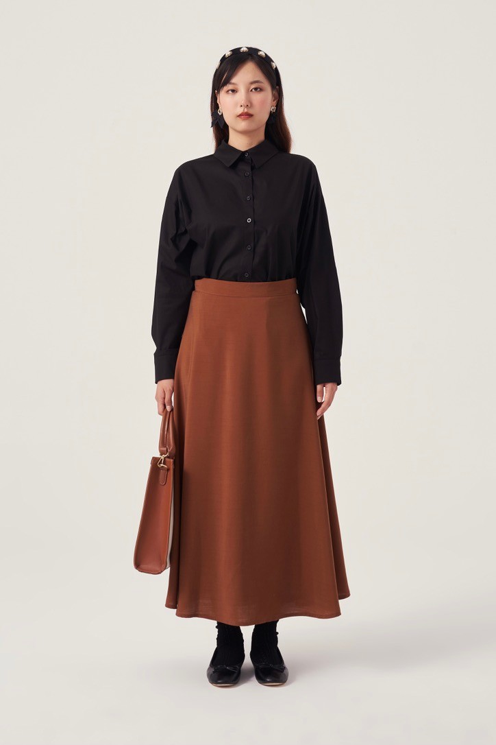 Circular skirt - cinnamon