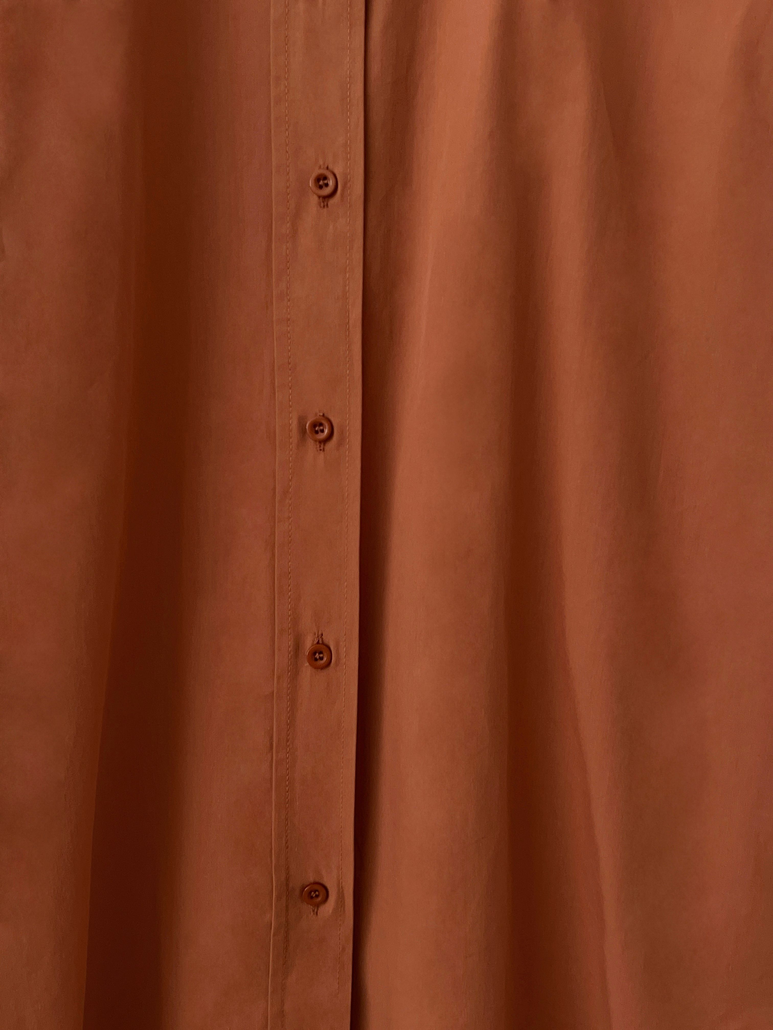 %100 pamuklu poplin gömlek  - brunt orange