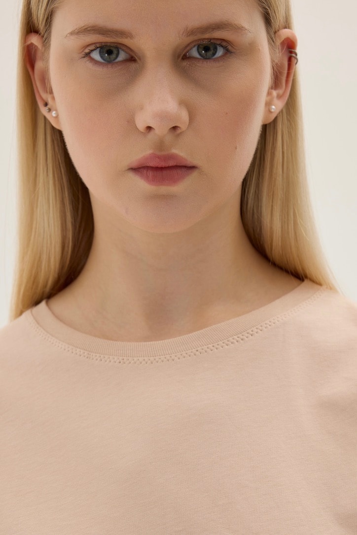 Basic Crew Neck T-shirt - pale dogwood