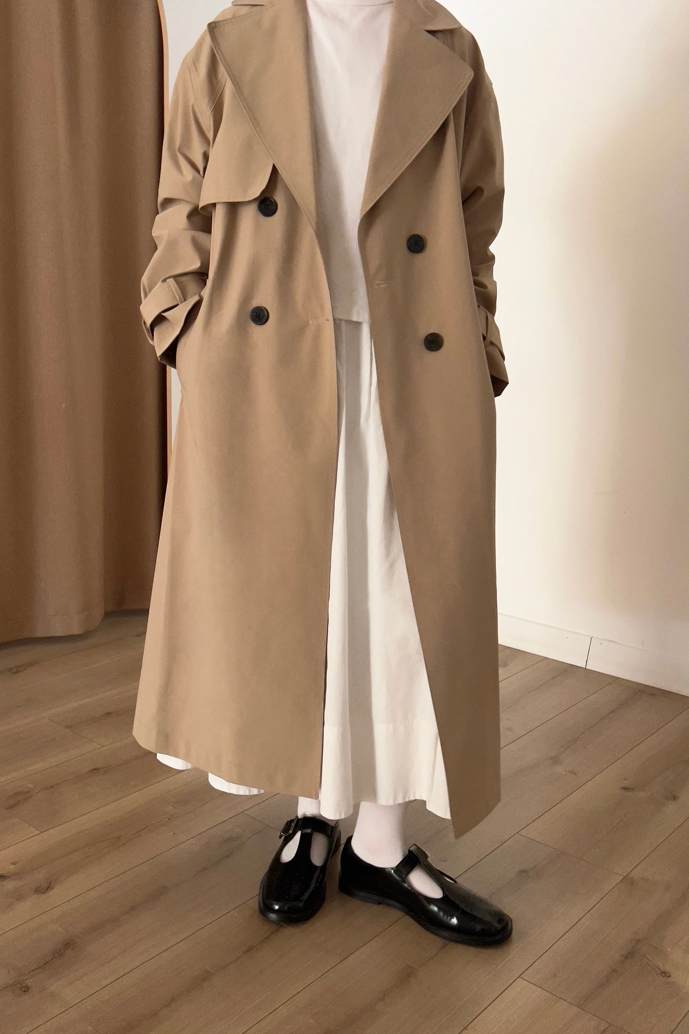 Kemerli trençkot - walnut