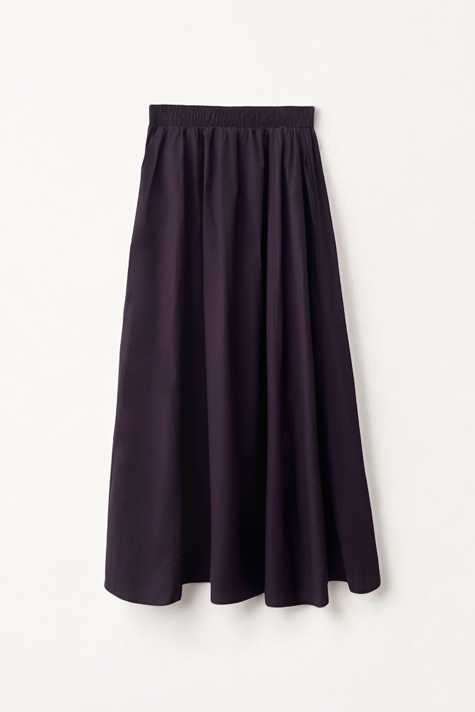 Parçalı Poplin Etek  - eggplant