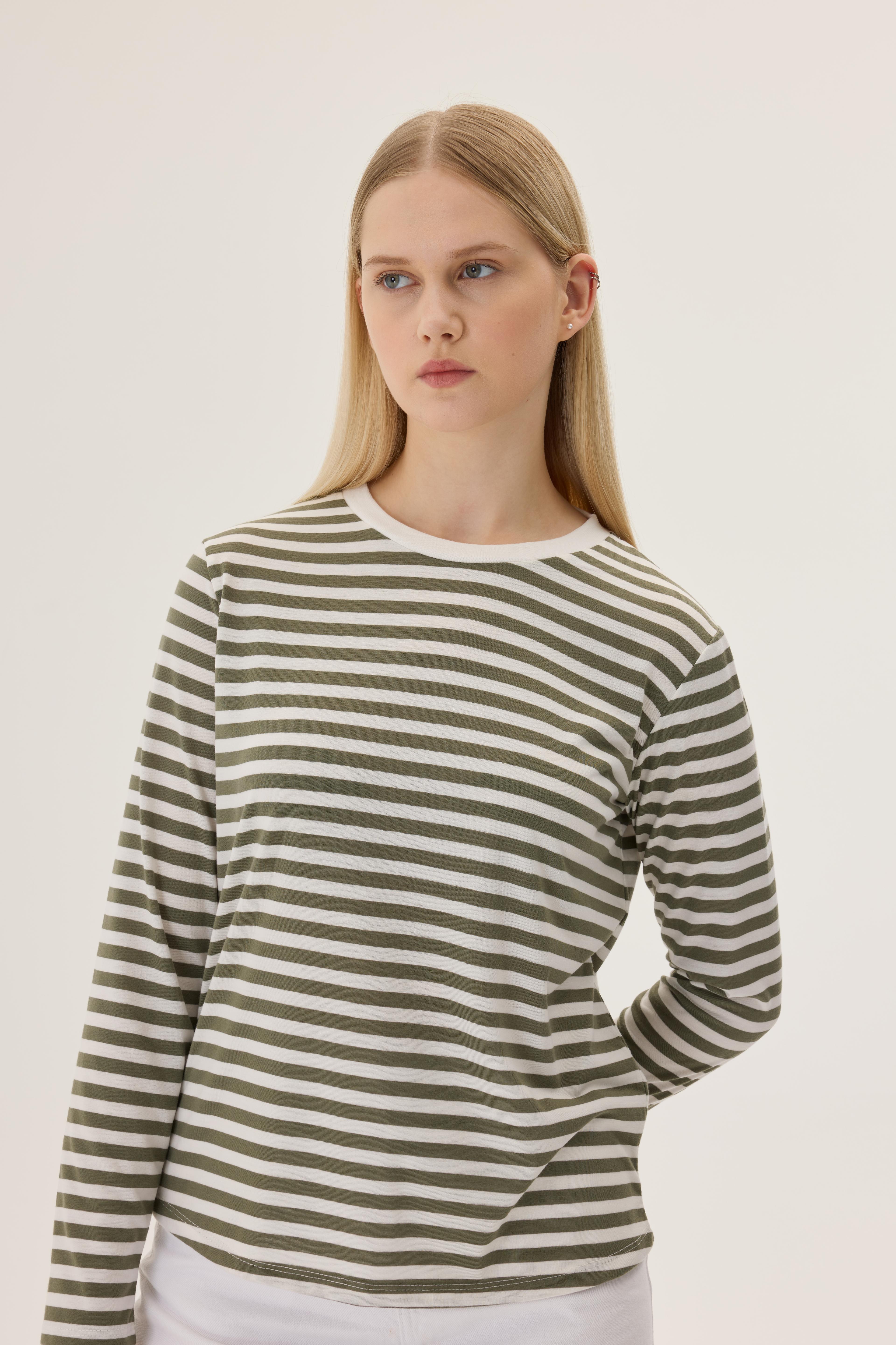 Striped Basic Long Sleeve T-shirt