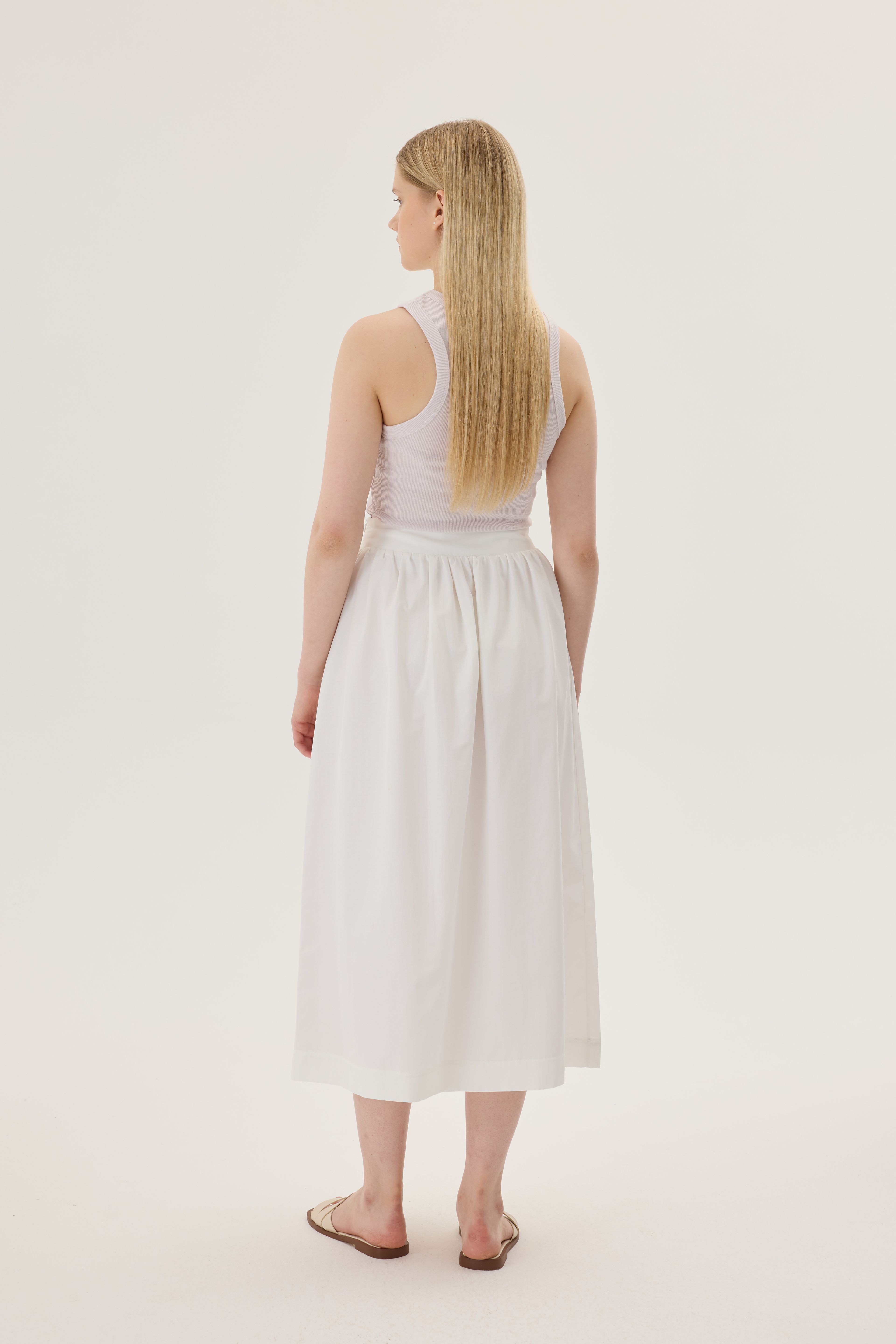 Poplin Etek - off–white