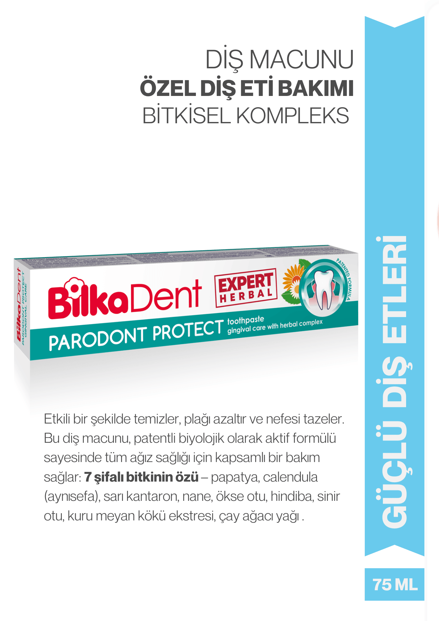 Parodont Protect Diş Macunu Dişeti Bakımı HERBAL COMPLEX